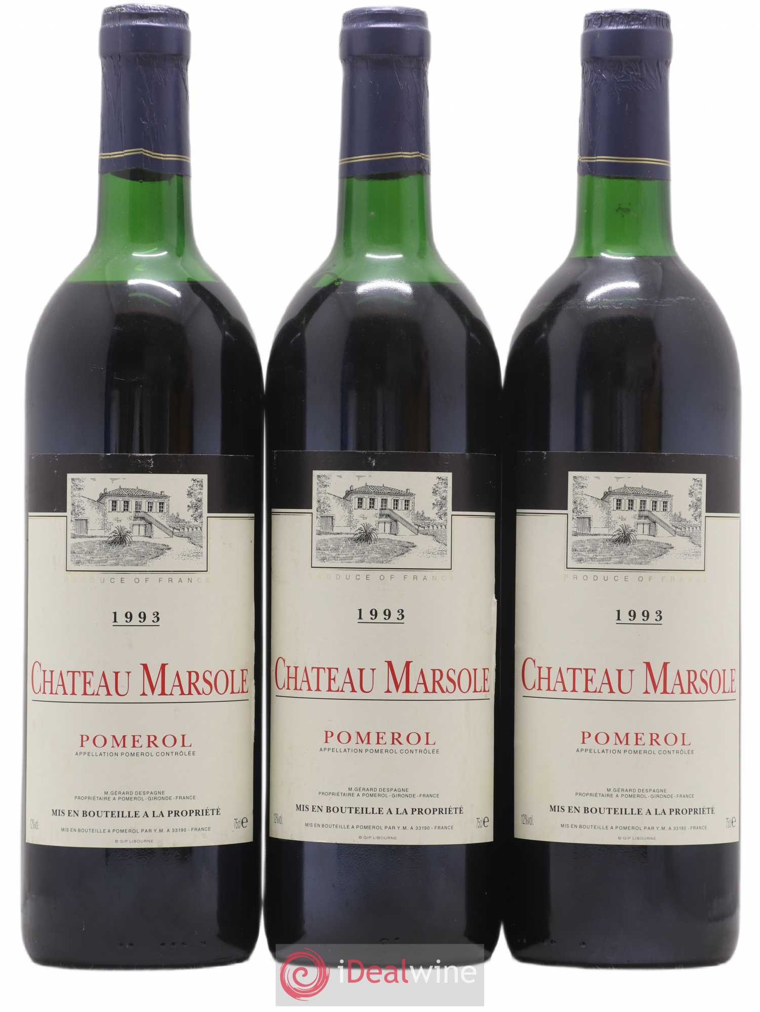 Pomerol Château Marsole 1993 - Posten von 3 Flaschen - 0