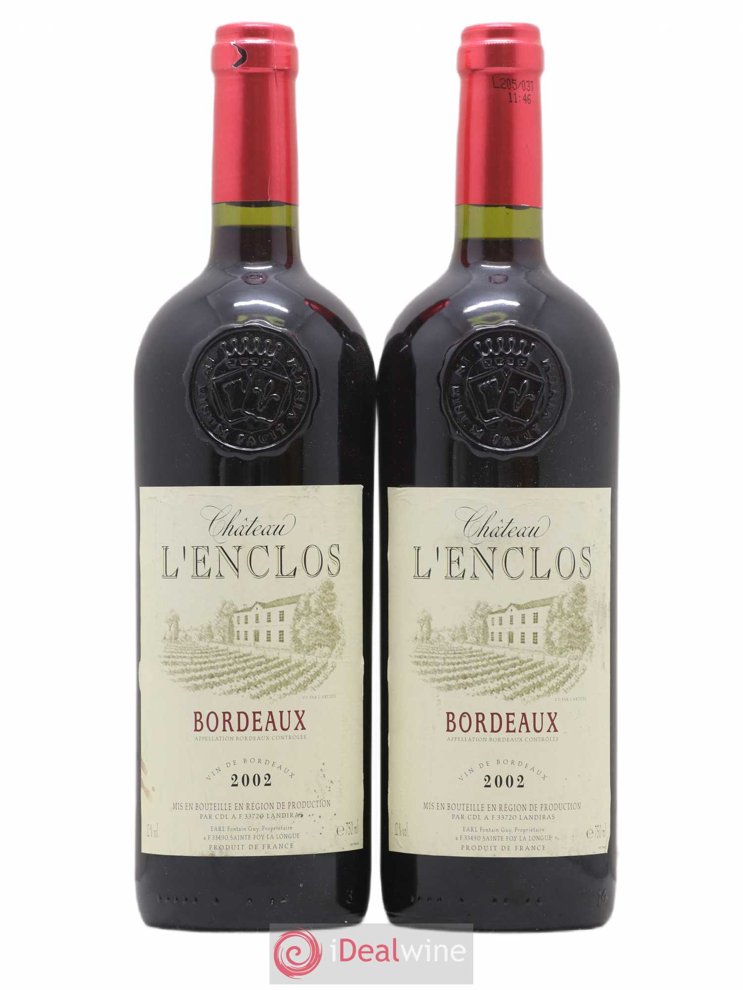 Bordeaux Château l'Enclos (sans prix de réserve) 2002 - Posten von 2 Flaschen - 0