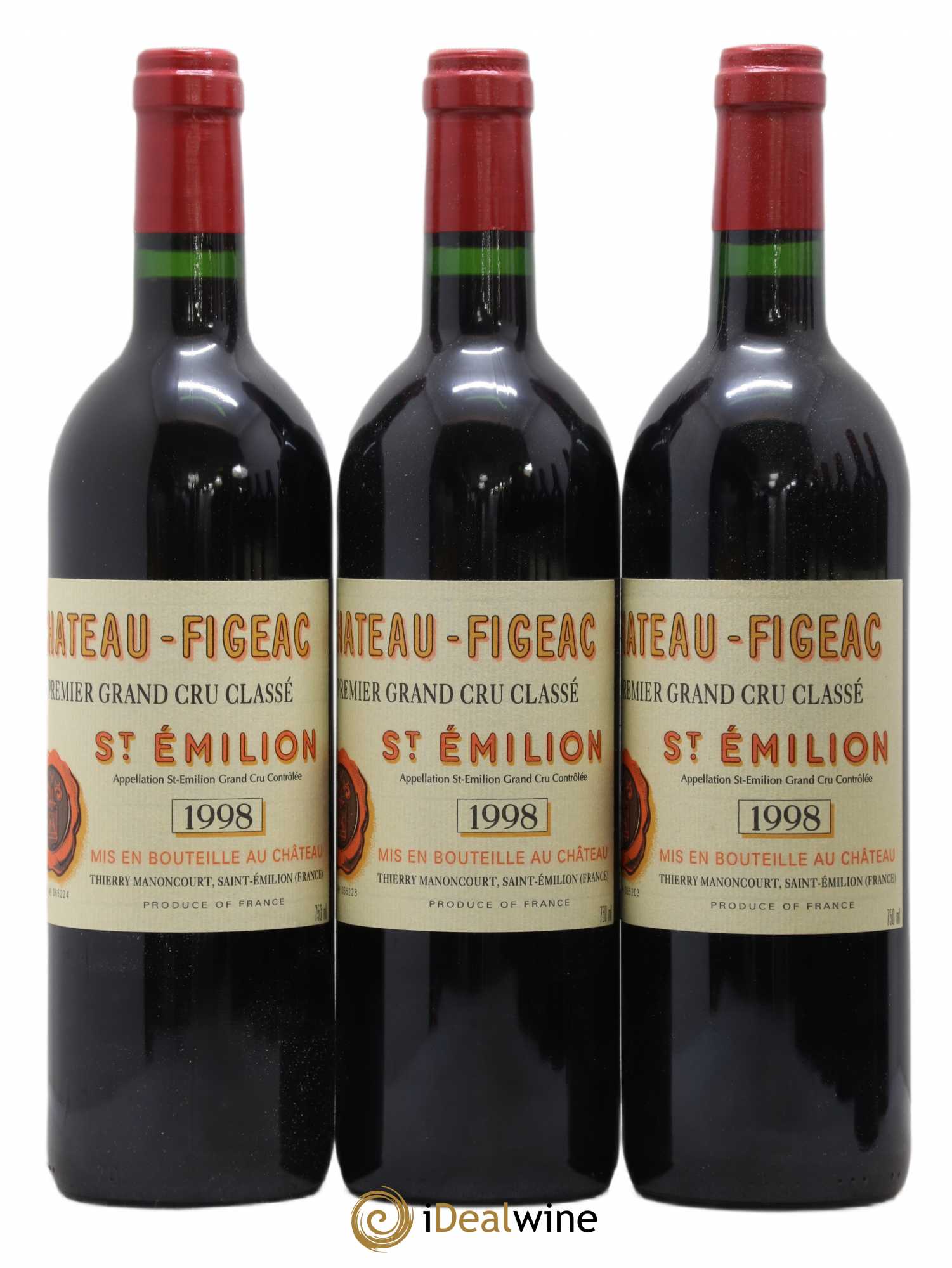 Château Figeac 1er Grand Cru Classé A 1998 - Lot de 12 bouteilles - 4