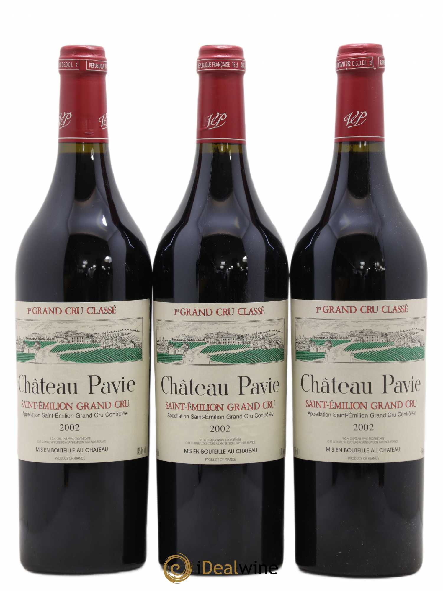 Château Pavie 1er Grand Cru Classé A 2002 - Lot de 12 bouteilles - 1
