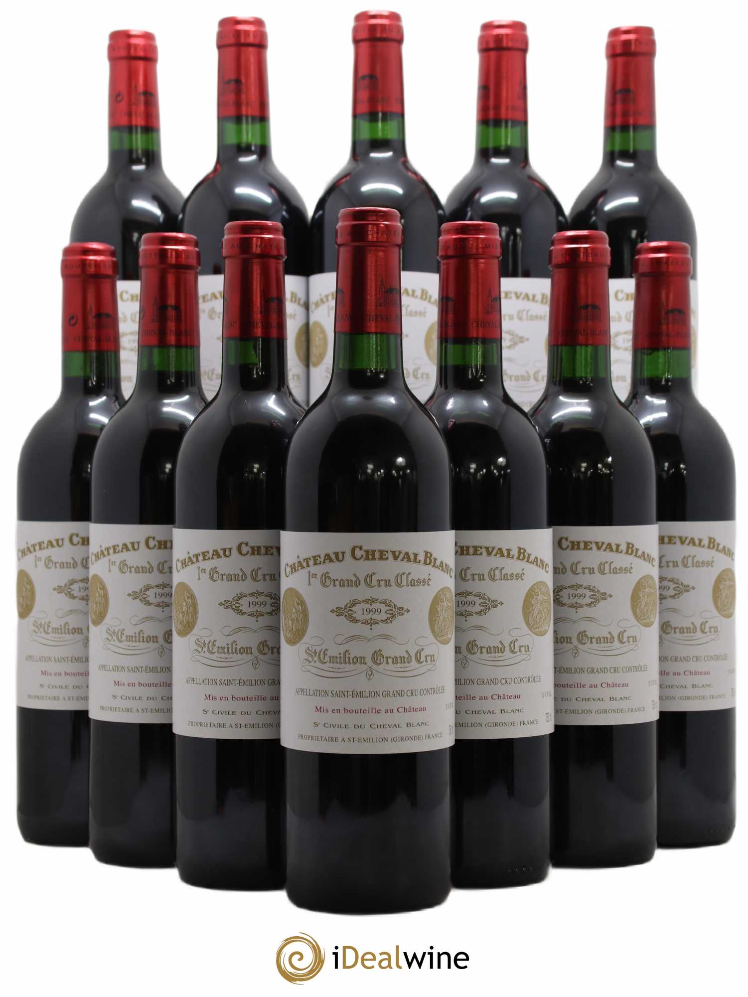 Château Cheval Blanc 1er Grand Cru Classé A 1999 - Lot de 12 bouteilles - 0
