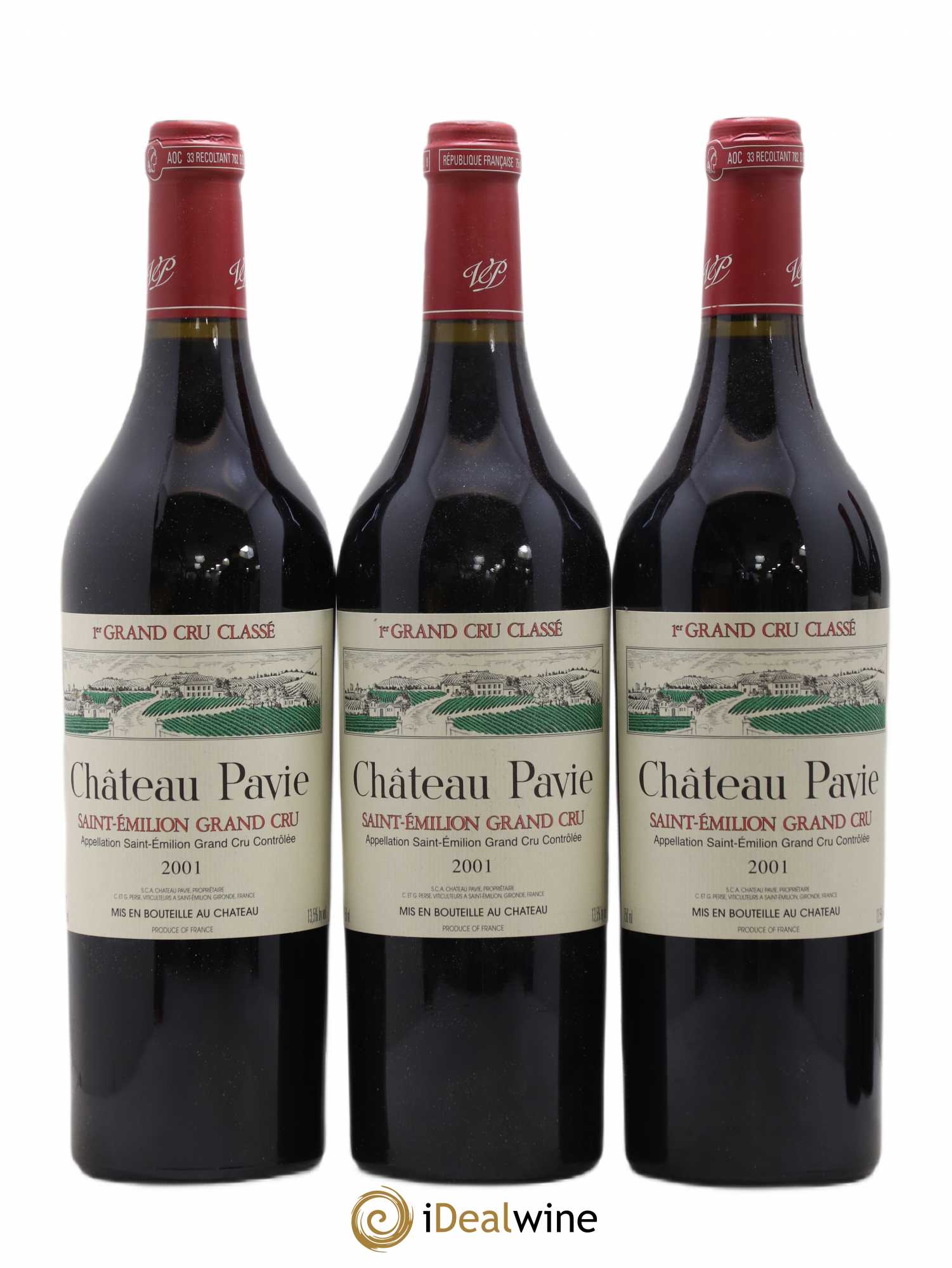 Château Pavie 1er Grand Cru Classé A 2001 - Lot de 12 bouteilles - 1