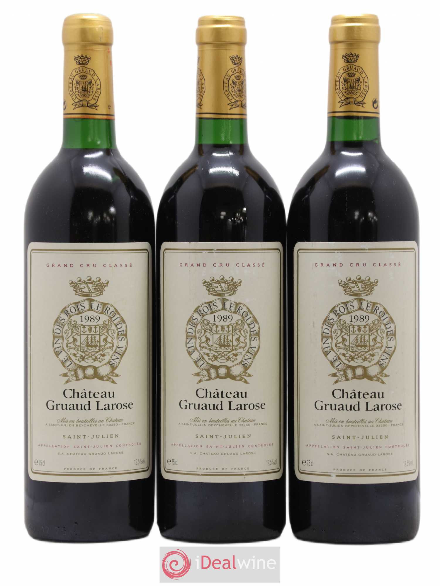 Château Gruaud Larose 2ème Grand Cru Classé 1989 - Lot de 3 bouteilles - 0