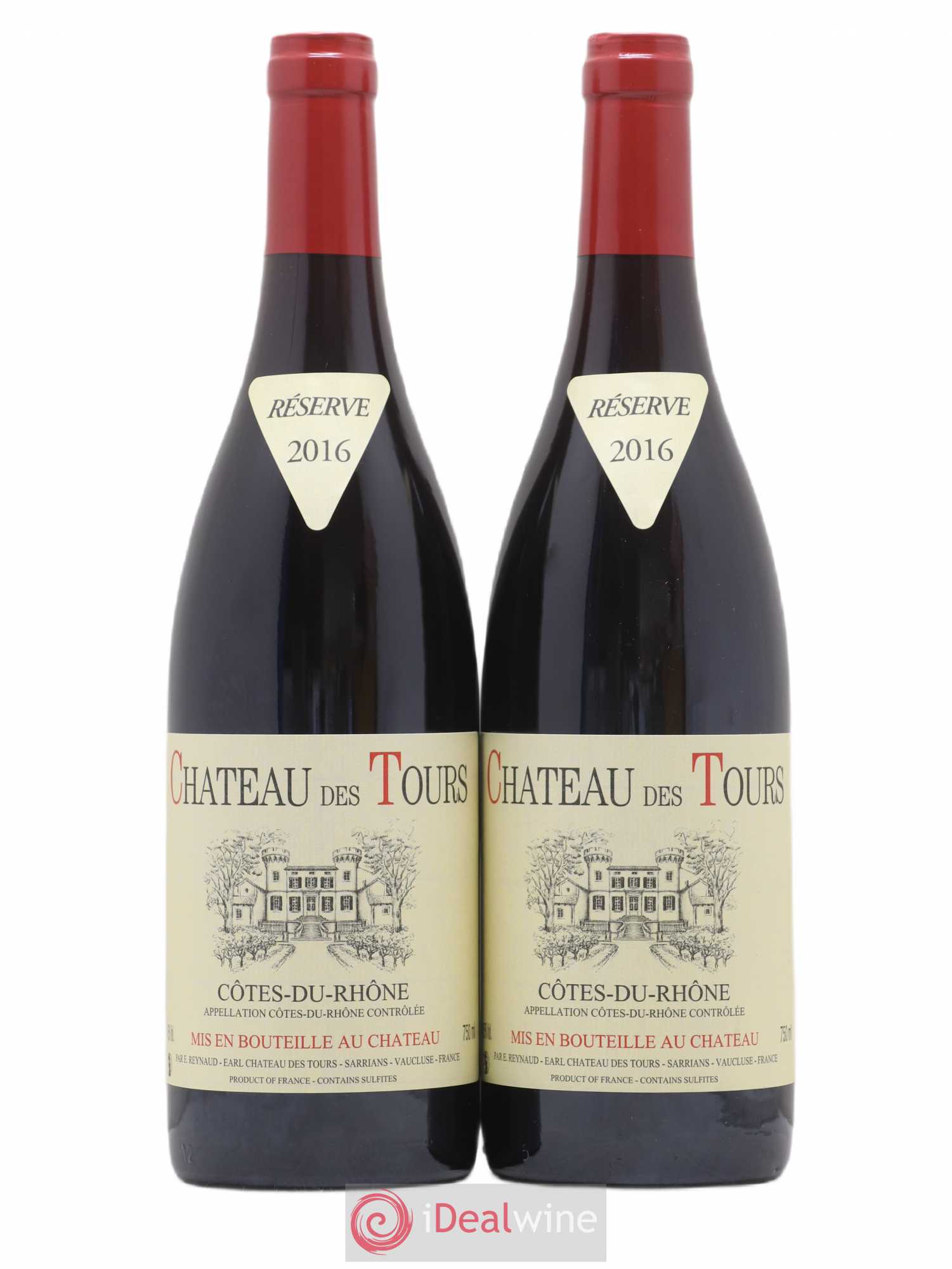 Côtes-du-Rhône Château des Tours Emmanuel Reynaud 2016 - Lot de 2 bouteilles - 0