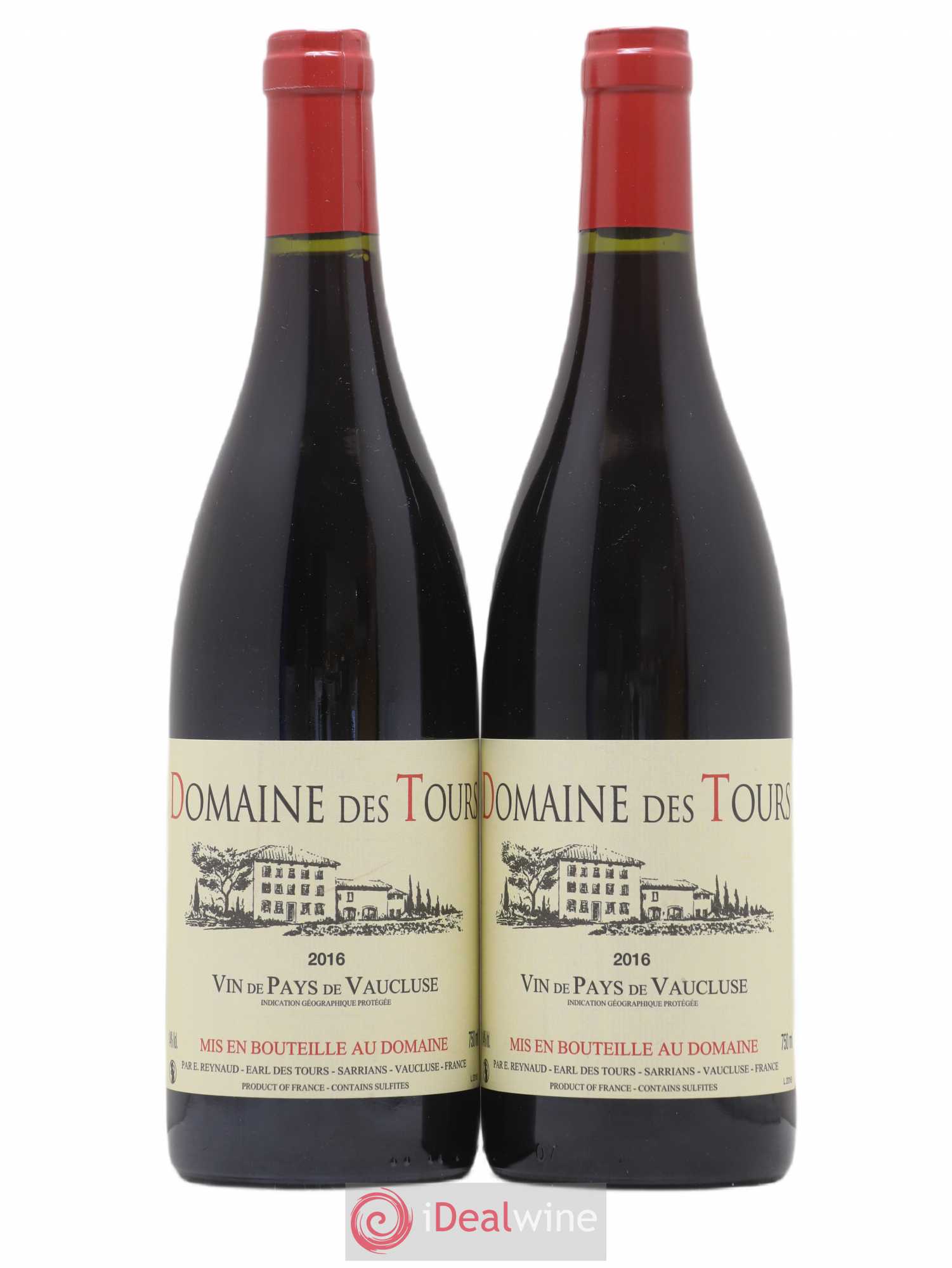 Vaucluse (Vin de Pays de Vaucluse) Domaine des Tours Emmanuel Reynaud 2016 - Lot de 2 bouteilles - 0