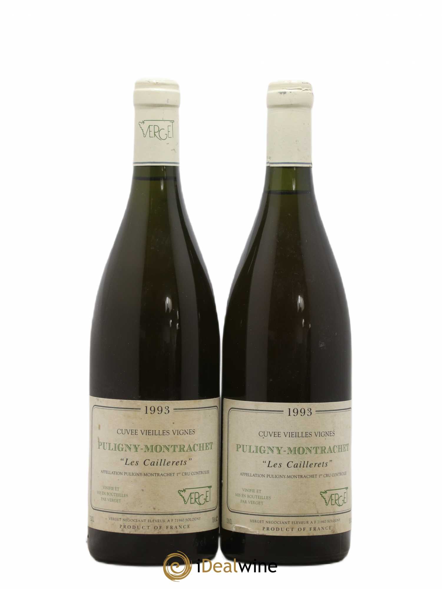 Puligny-Montrachet 1er Cru Caillerets Vieilles Vignes Verget 1993 - Posten von 2 Flaschen - 0