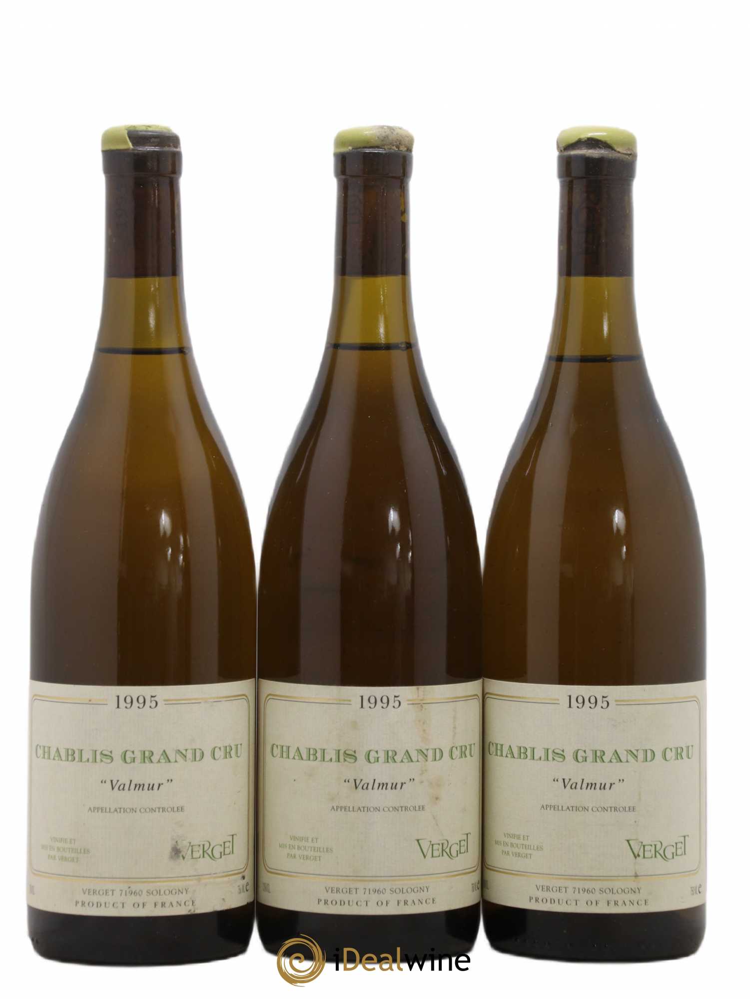 Chablis Grand Cru Valmur Verget 1995 - Lot de 3 bouteilles - 0