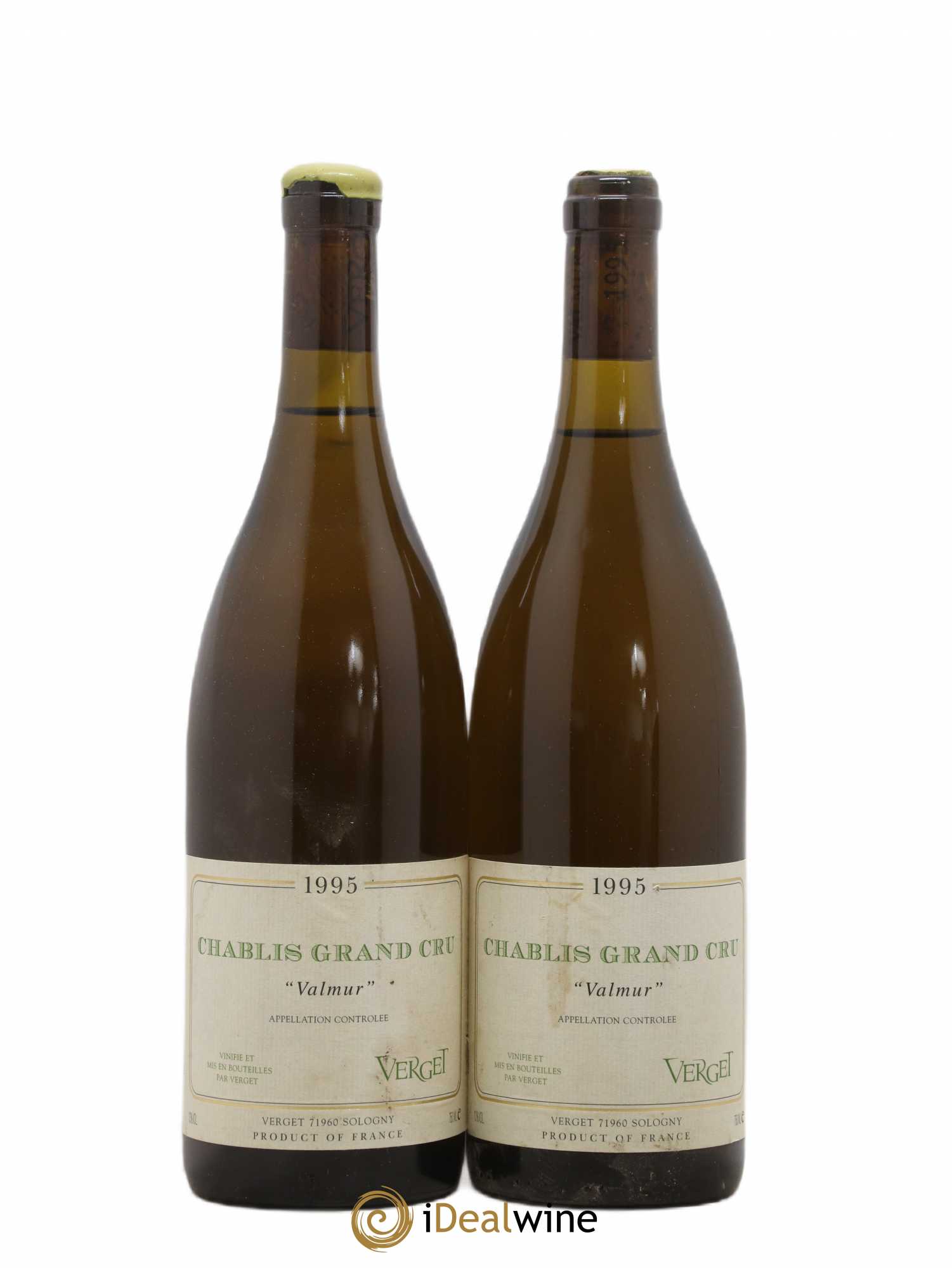 Chablis Grand Cru Valmur Verget 1995 - Lot de 2 bouteilles - 0