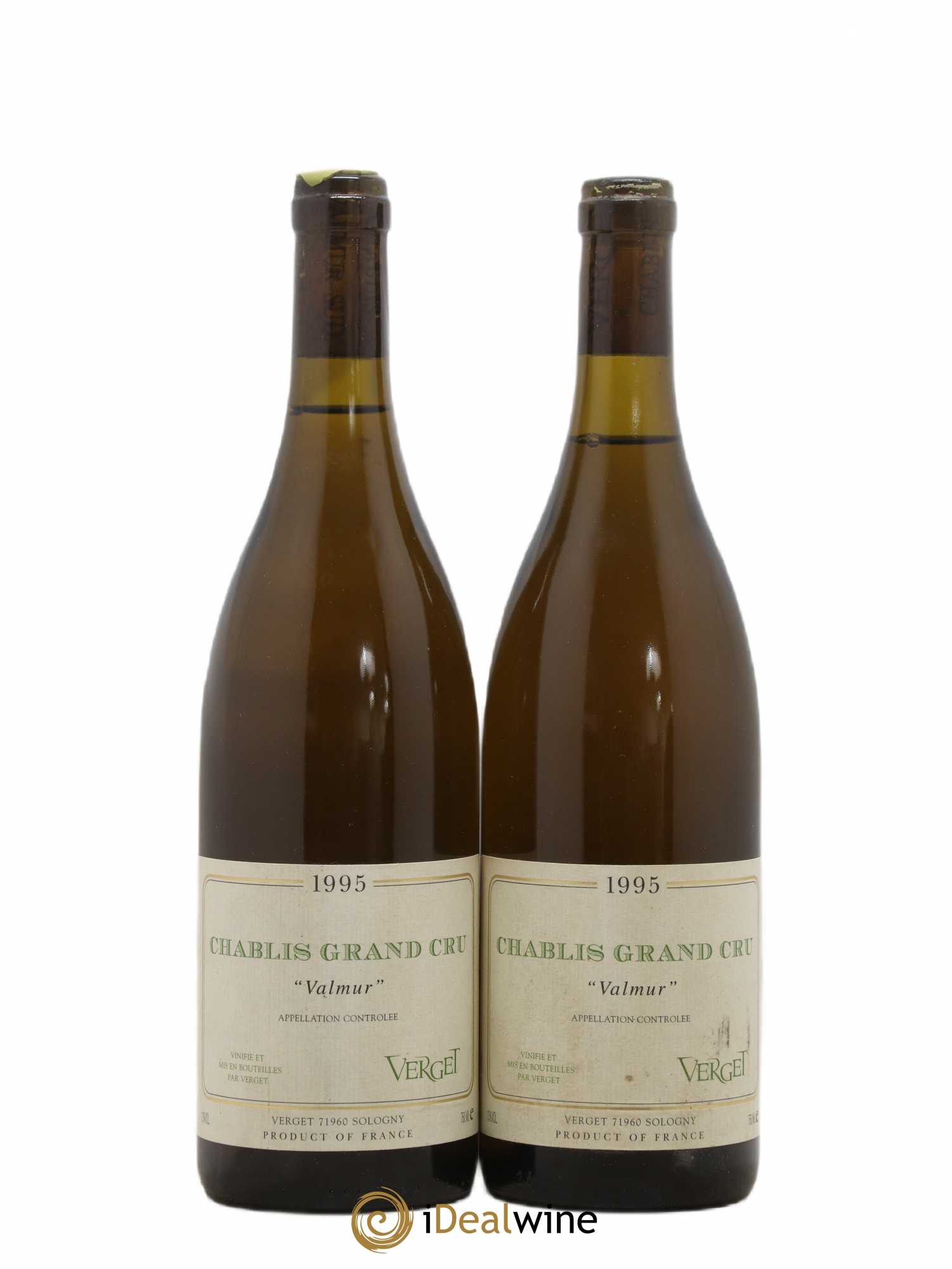 Chablis Grand Cru Valmur Verget 1995 - Lot de 2 bouteilles - 0