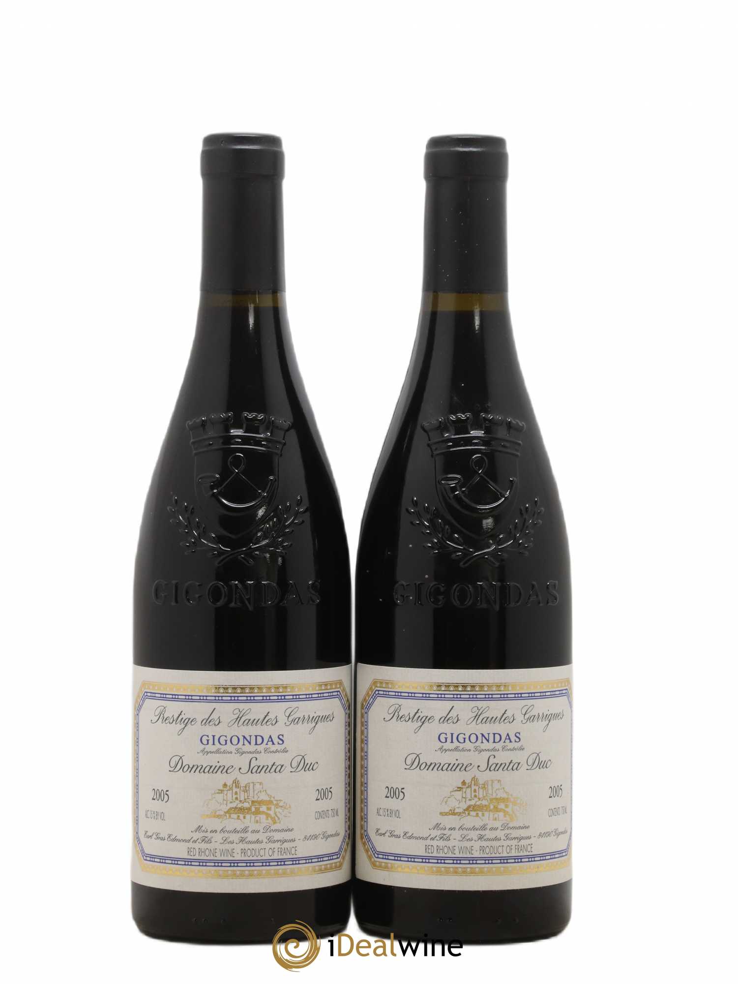 Gigondas Santa Duc (Domaine) Hautes Garrigues Famille Gras 2005 - Lot de 2 bouteilles - 0