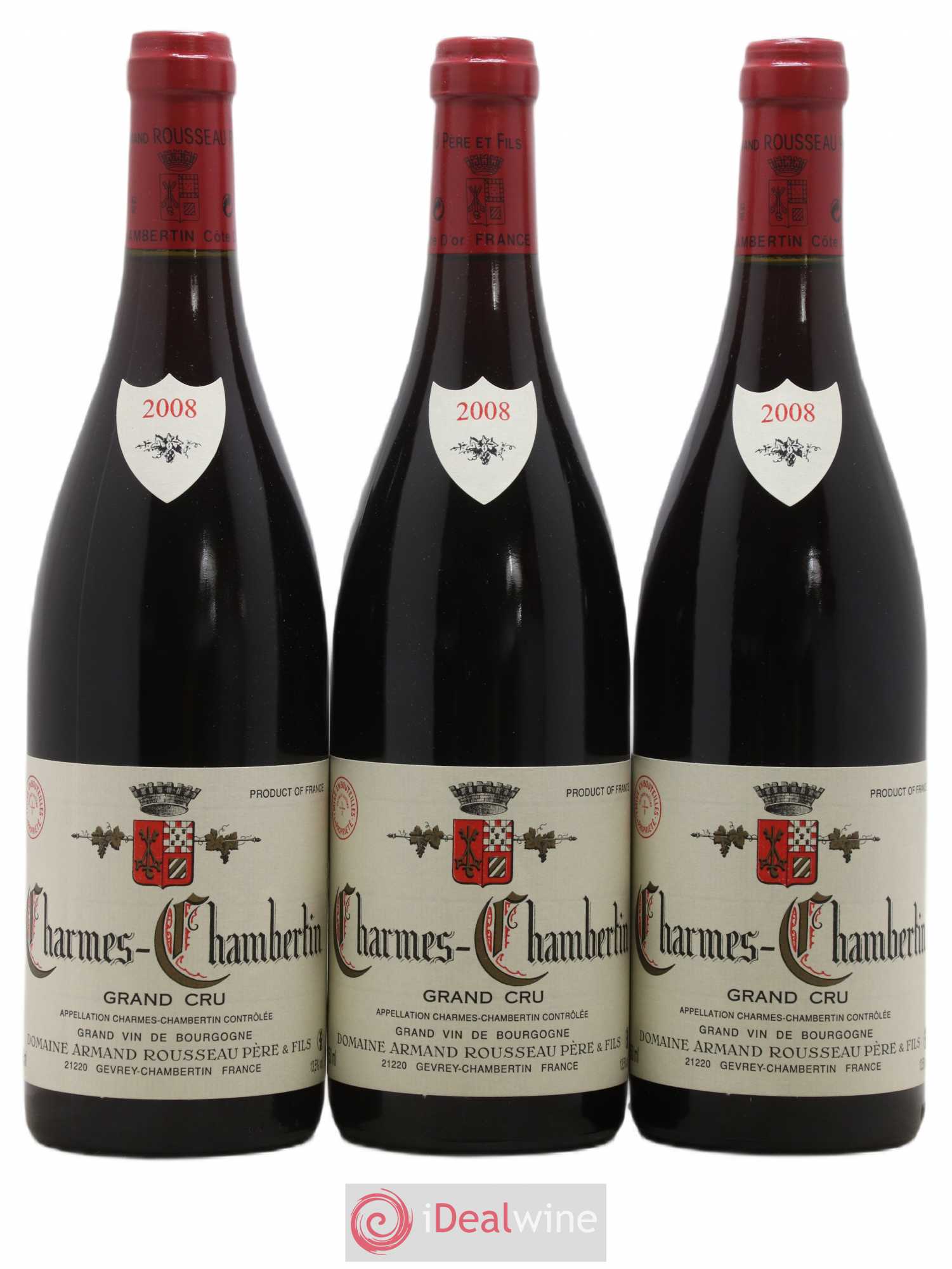Charmes-Chambertin Grand Cru Armand Rousseau (Domaine) 2008 - Lot de 3 bouteilles - 0