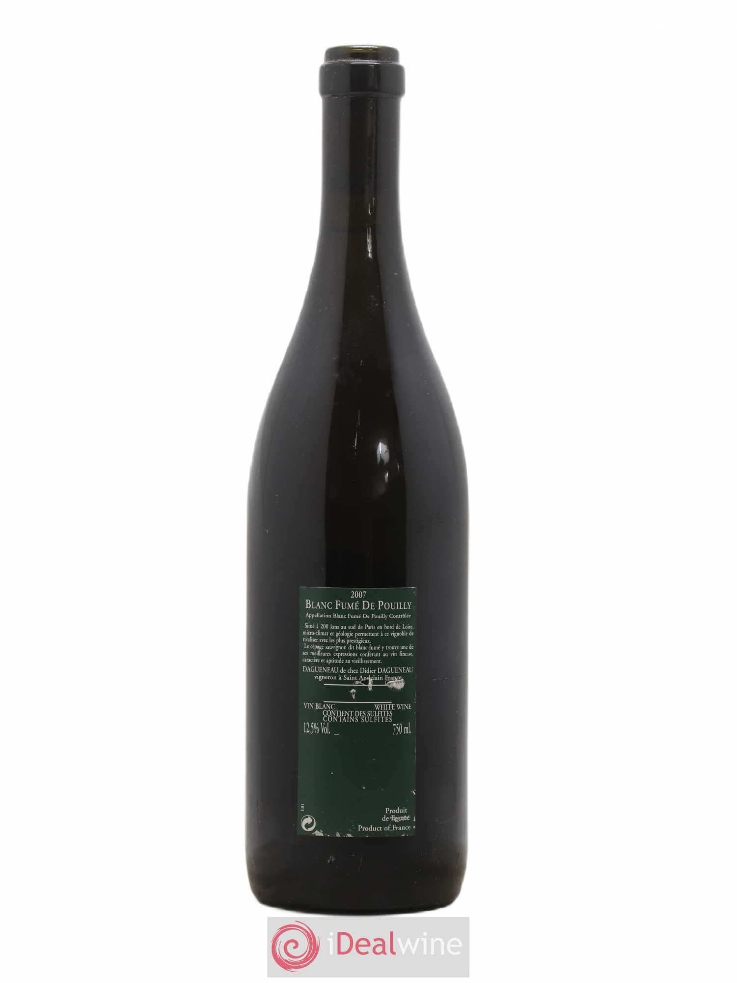 Vin de France (anciennement Pouilly-Fumé) Silex Dagueneau (Domaine Didier - Louis-Benjamin) 2007 - Lot de 1 bouteille - 1