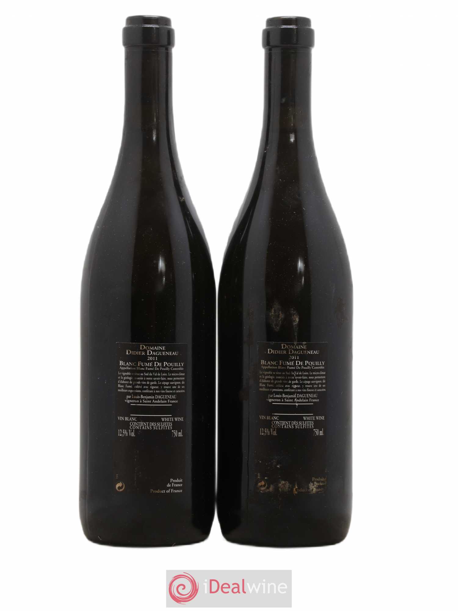 Vin de France (anciennement Pouilly-Fumé) Silex Dagueneau (Domaine Didier - Louis-Benjamin) 2011 - Lot de 2 bouteilles - 1