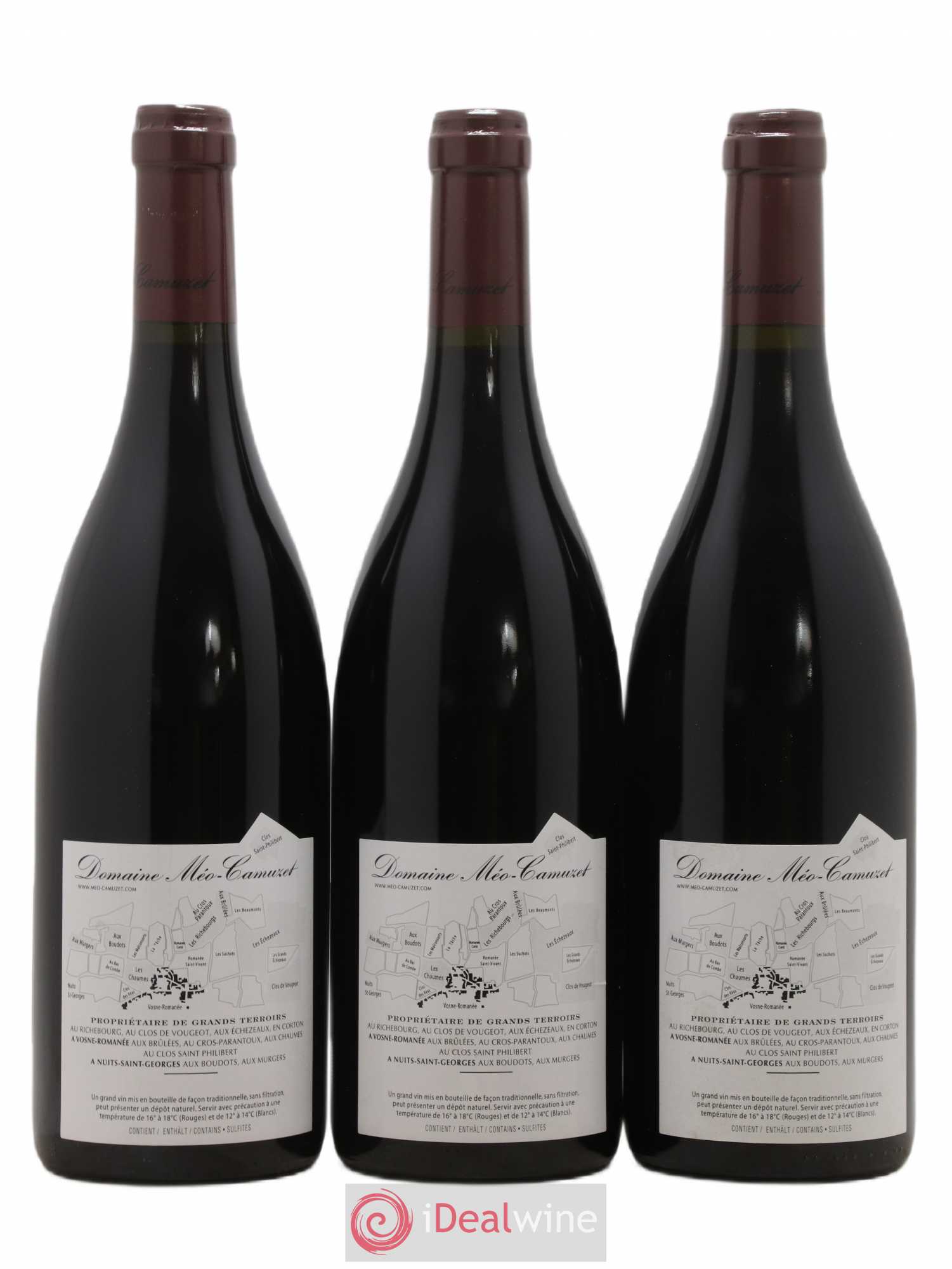 Clos de Vougeot Grand Cru Près le Cellier Méo-Camuzet (Domaine) 2009 - Lot de 3 bouteilles - 1