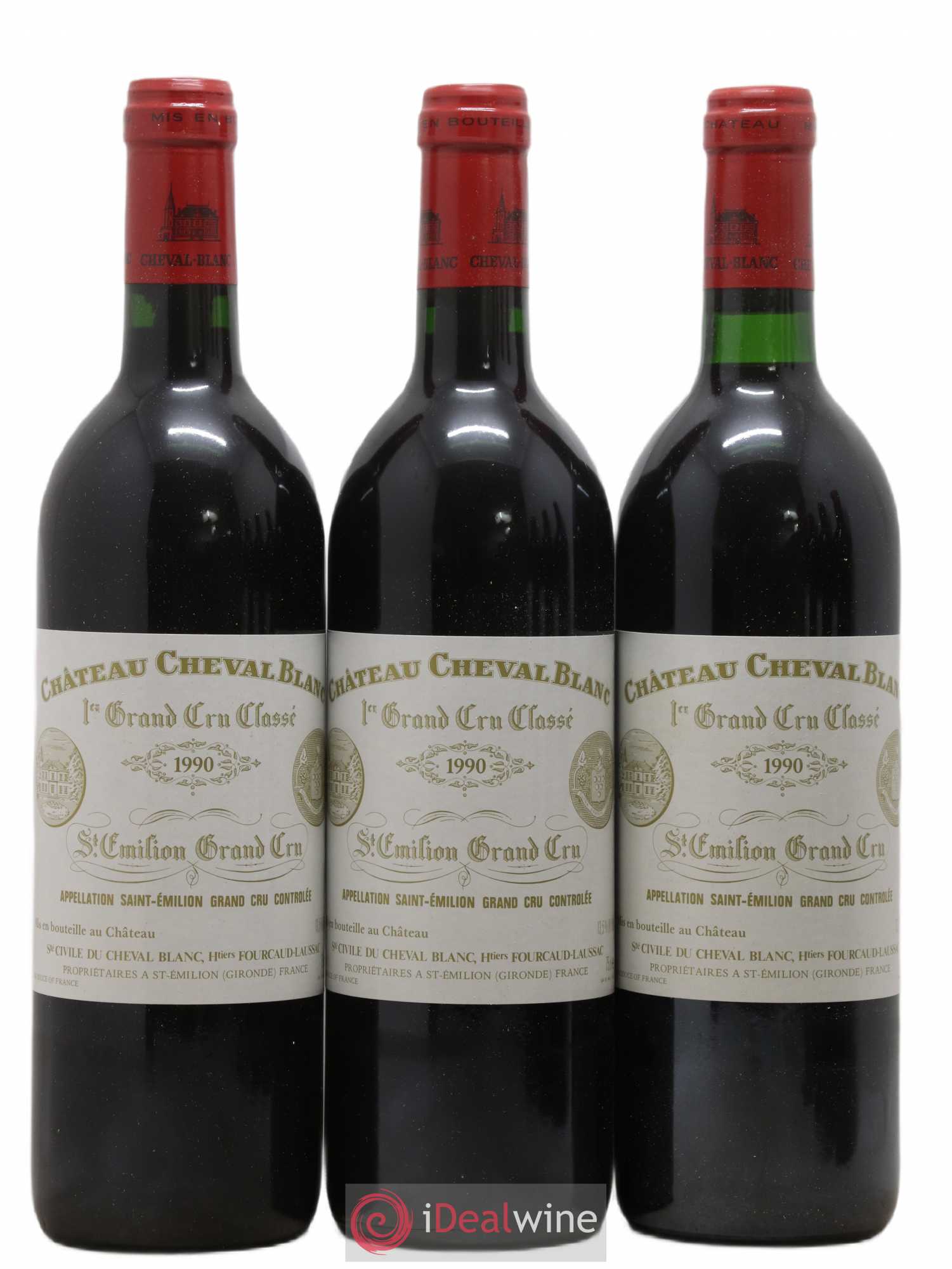 Château Cheval Blanc 1er Grand Cru Classé A 1990 - Lot de 12 bouteilles - 1