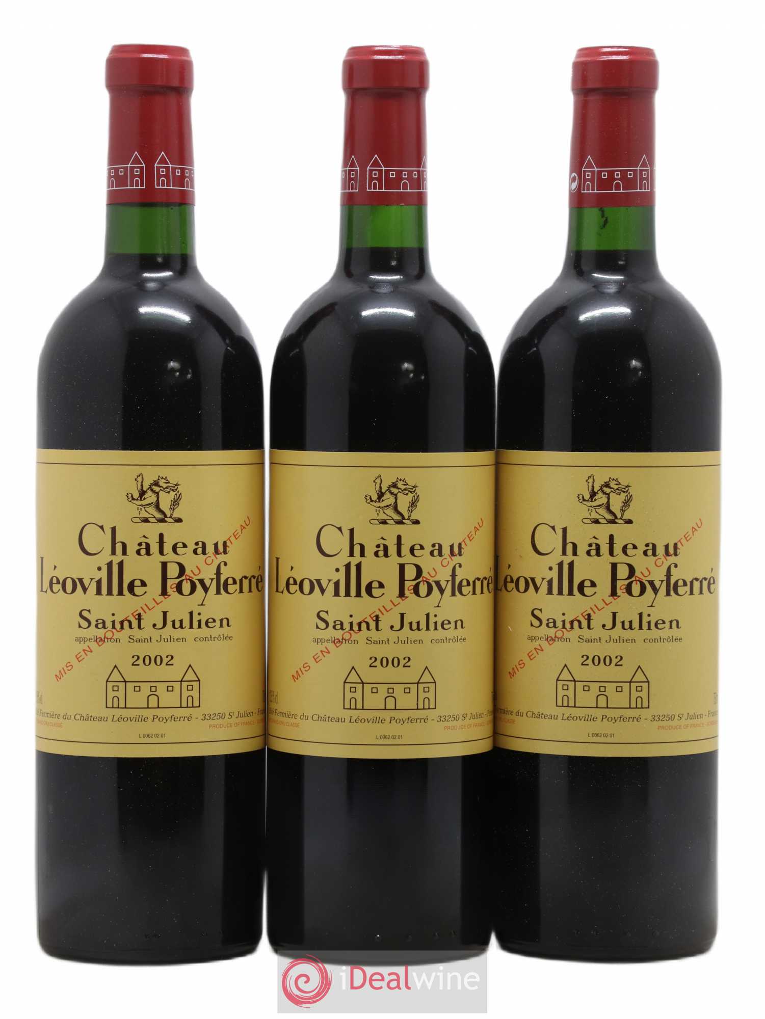 Château Léoville Poyferré 2ème Grand Cru Classé 2002 - Lot de 12 bouteilles - 1