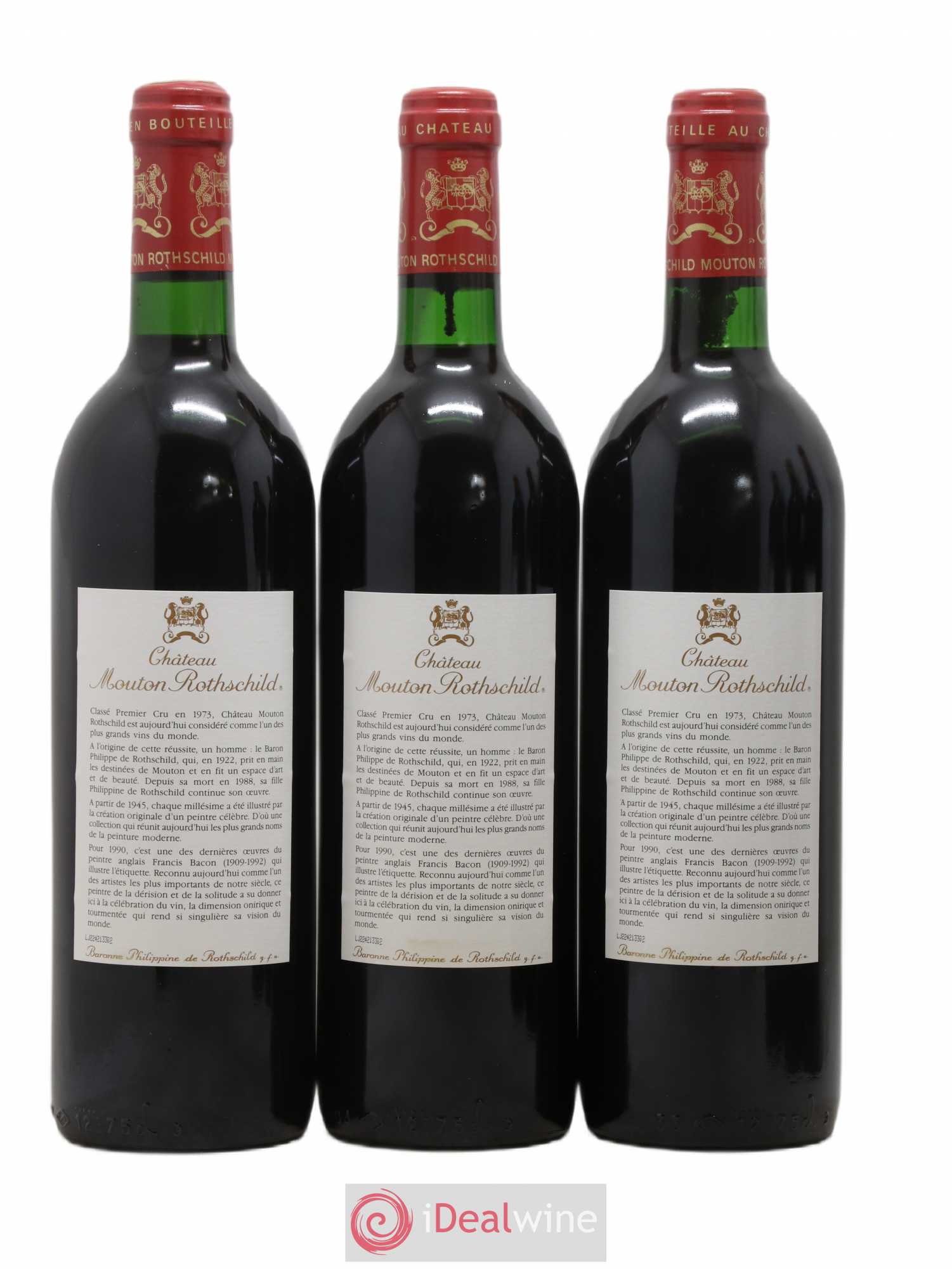 Château Mouton Rothschild 1er Grand Cru Classé 1990 - Lot de 12 bouteilles - 4