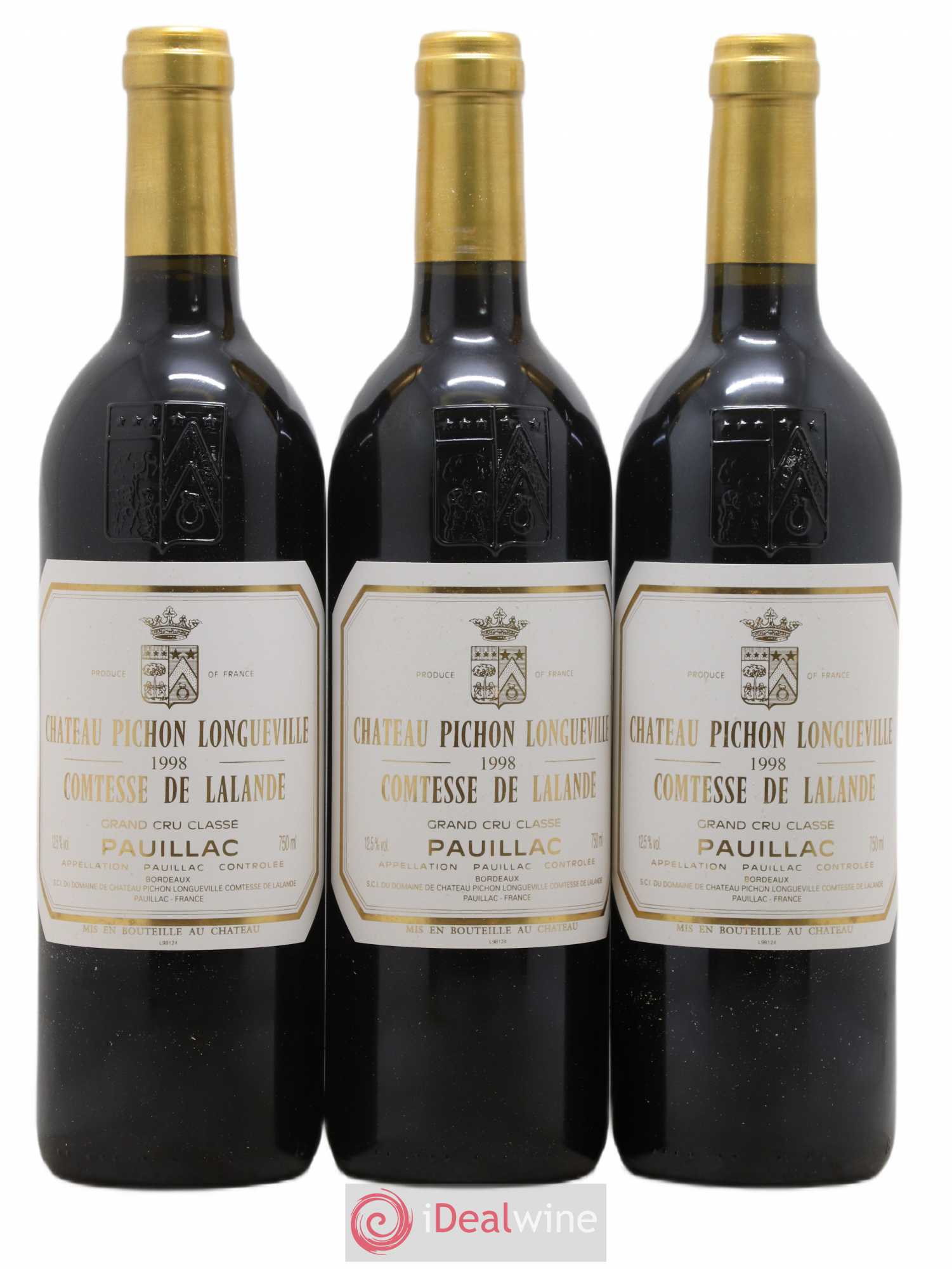 Château Pichon Longueville Comtesse de Lalande 2ème Grand Cru Classé 1998 - Lot de 12 bouteilles - 1