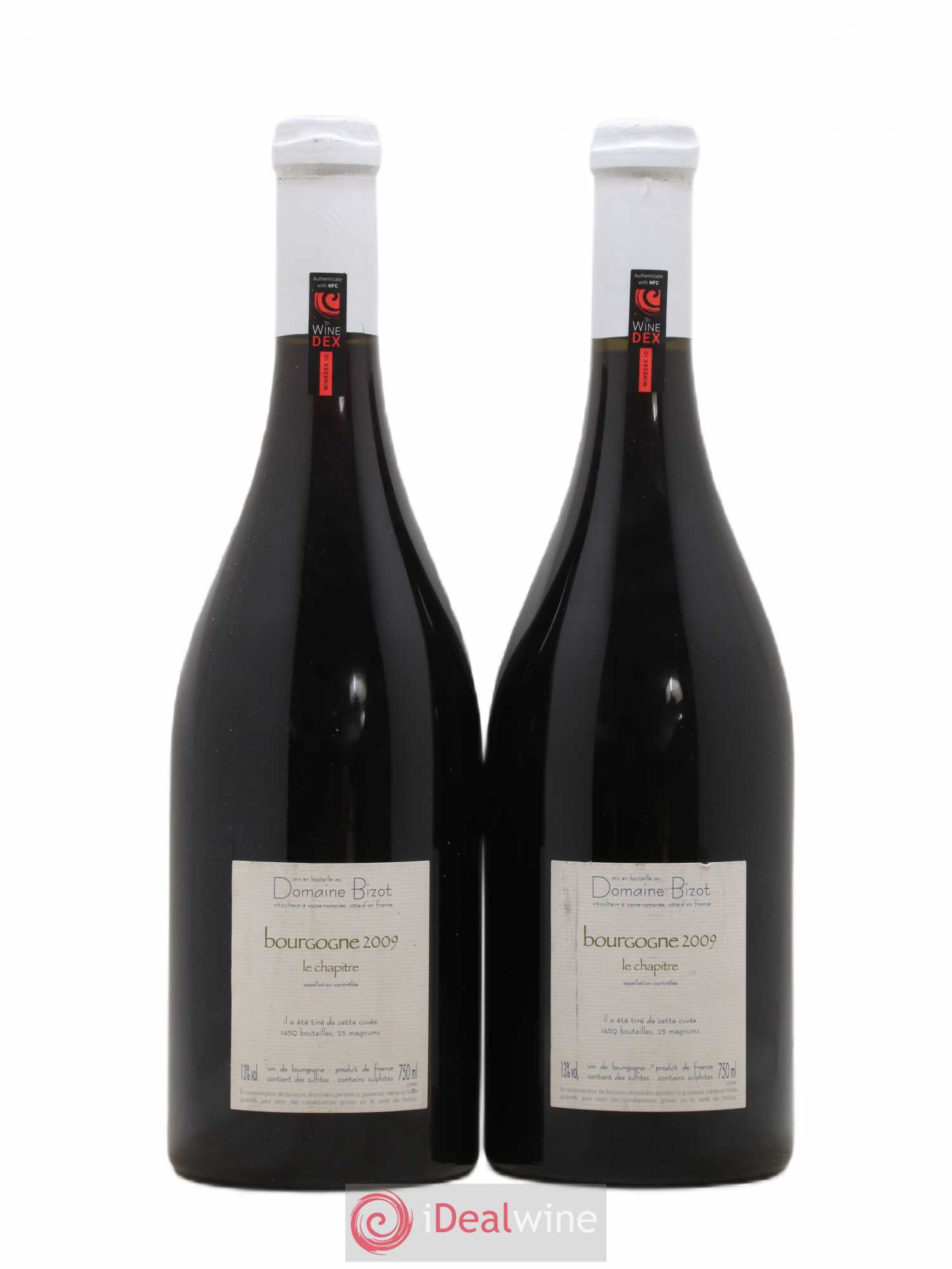 Bourgogne Le Chapitre Bizot (Domaine) 2009 - Lot de 2 bouteilles - 1