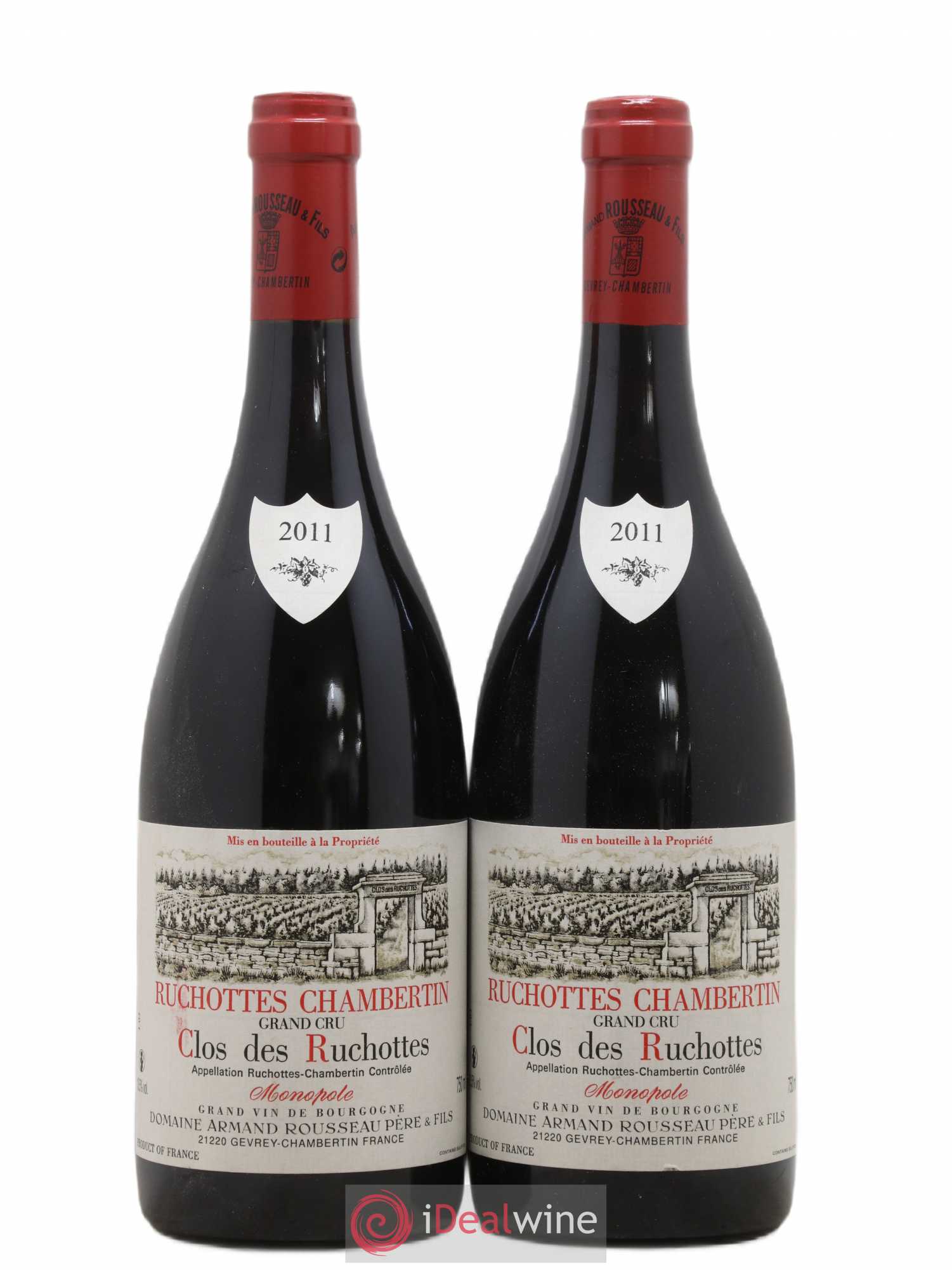 Ruchottes-Chambertin Grand Cru Clos des Ruchottes Armand Rousseau (Domaine) 2011 - Posten von 2 Flaschen - 0