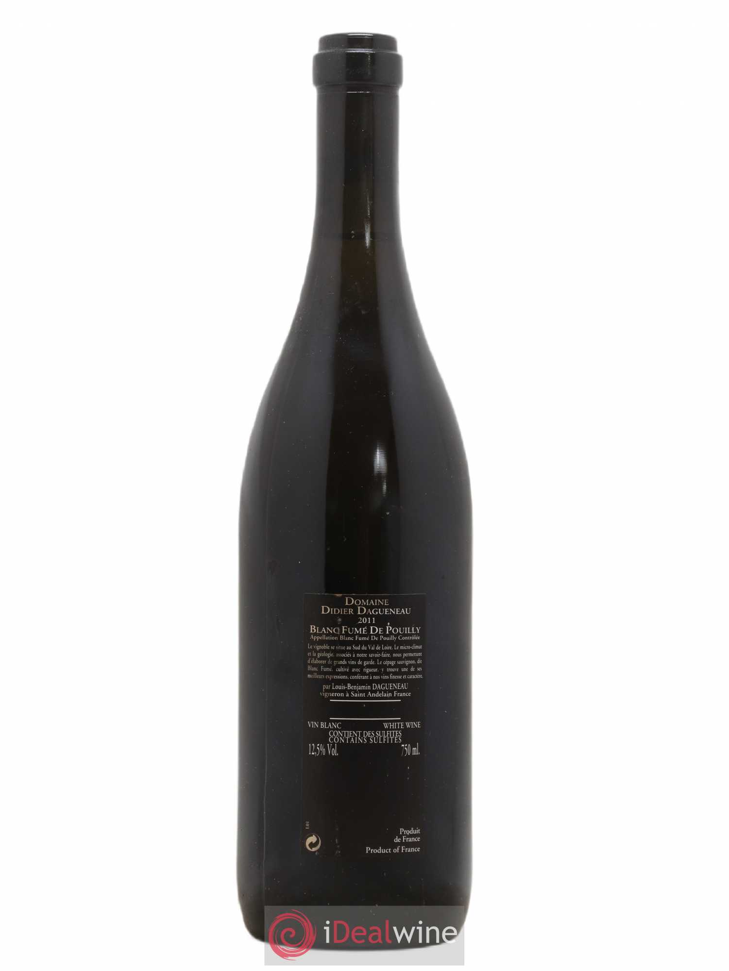 Vin de France (anciennement Pouilly-Fumé) Silex Dagueneau (Domaine Didier - Louis-Benjamin) 2011 - Lot de 1 bouteille - 1