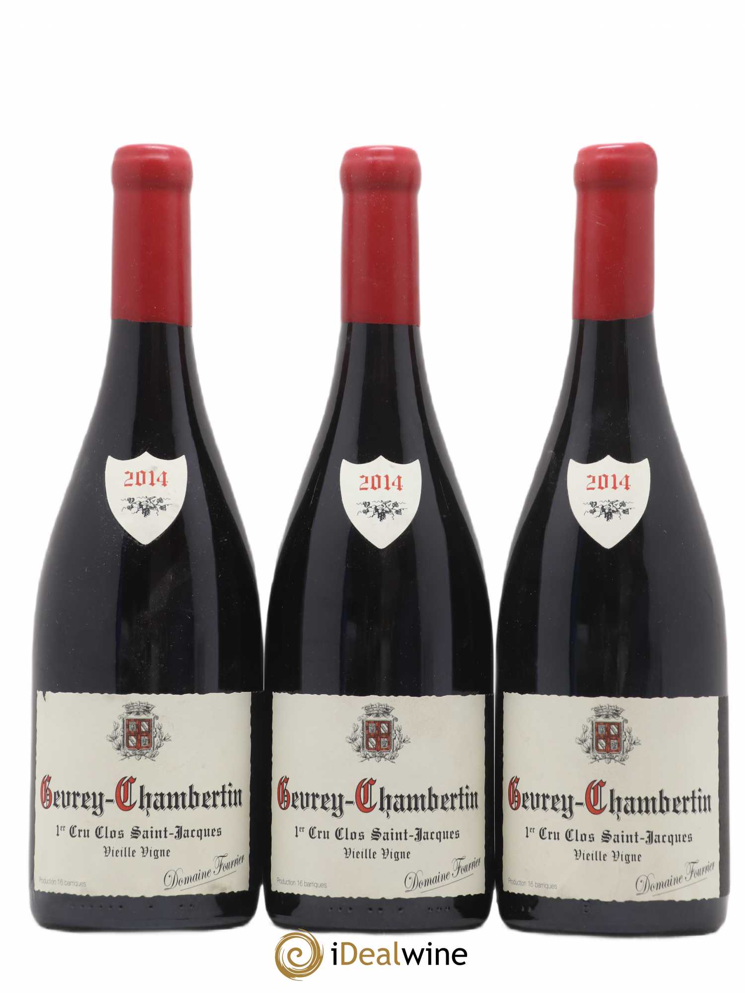Gevrey-Chambertin 1er Cru Clos Saint-Jacques Vieille Vigne Fourrier (Domaine) 2014 - Lot de 3 bouteilles - 0