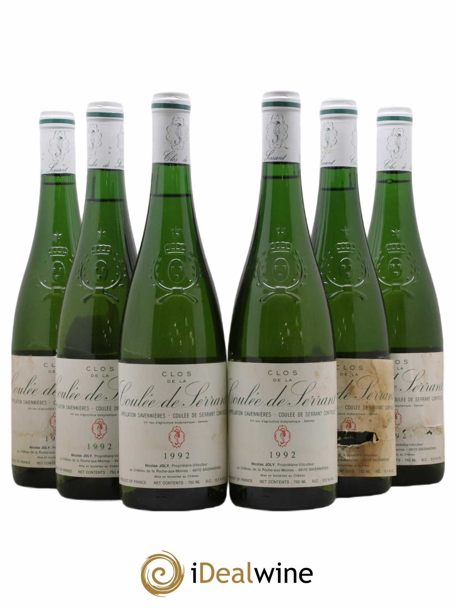 Savennières Clos de la Coulée de Serrant Vignobles de la Coulée de Serrant - Nicolas Joly 1992 - Lot de 6 bouteilles - 0