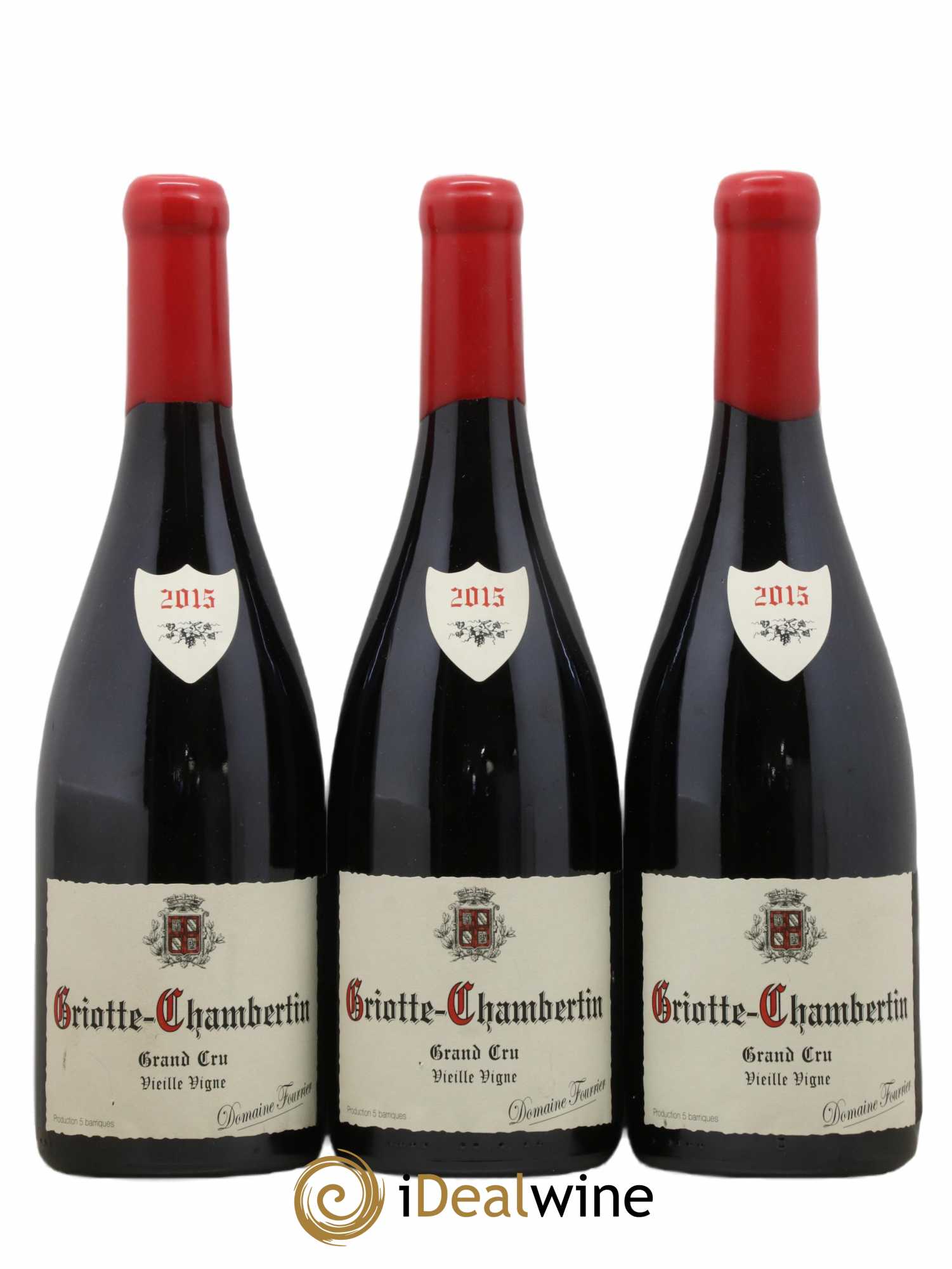 Griotte-Chambertin Grand Cru Vieille Vigne Fourrier (Domaine) 2015 - Lot of 3 bottles - 0