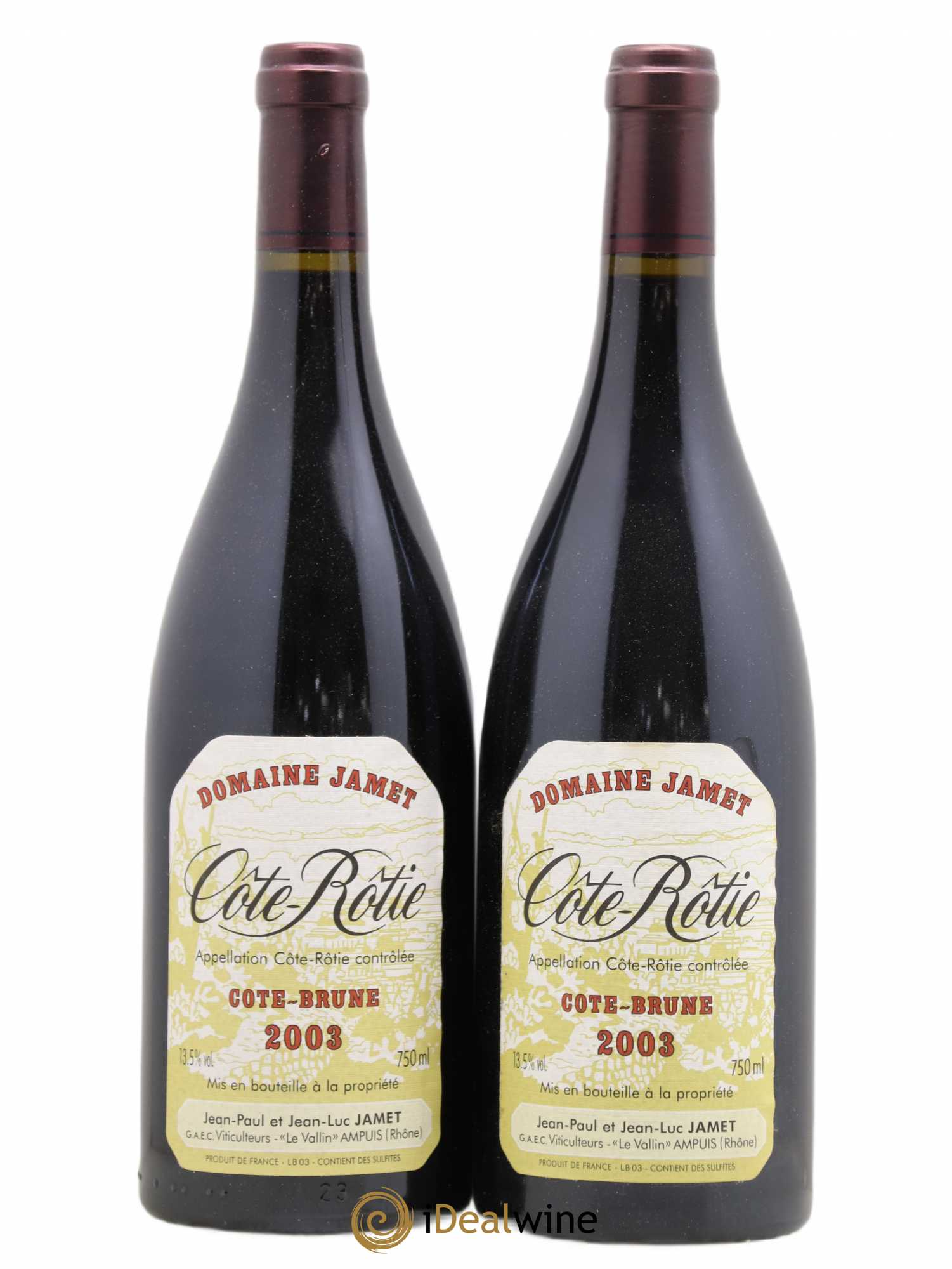 Côte-Rôtie Côte Brune Jamet (Domaine) 2003 - Lot de 2 bouteilles - 0