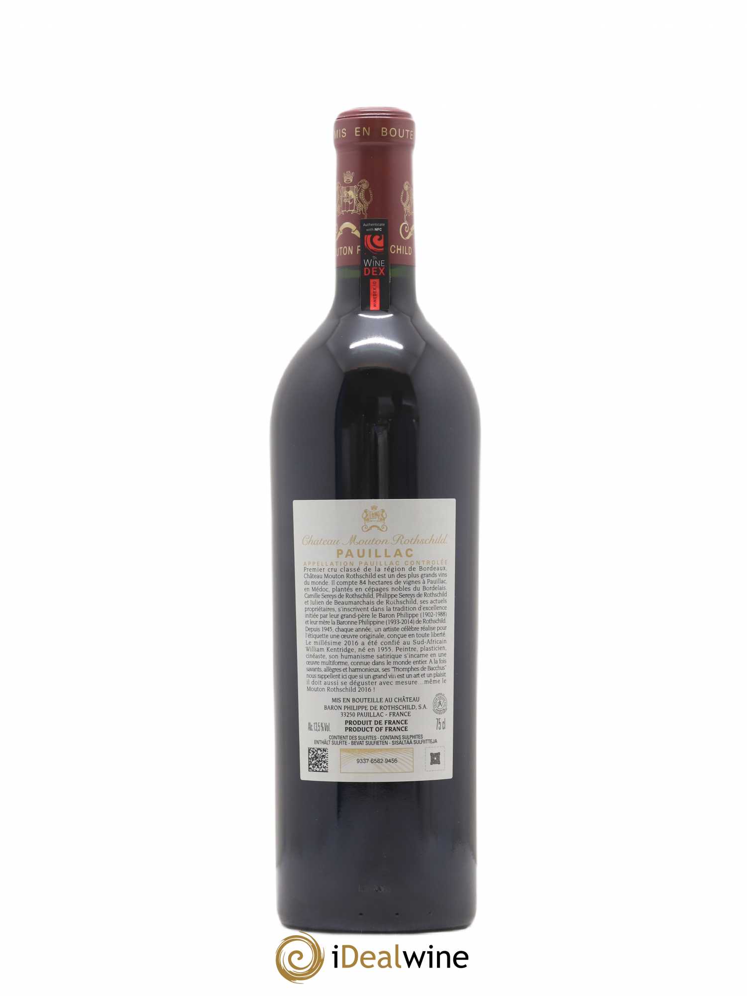 Château Mouton Rothschild 1er Grand Cru Classé 2016 - Lot de 1 bouteille - 1