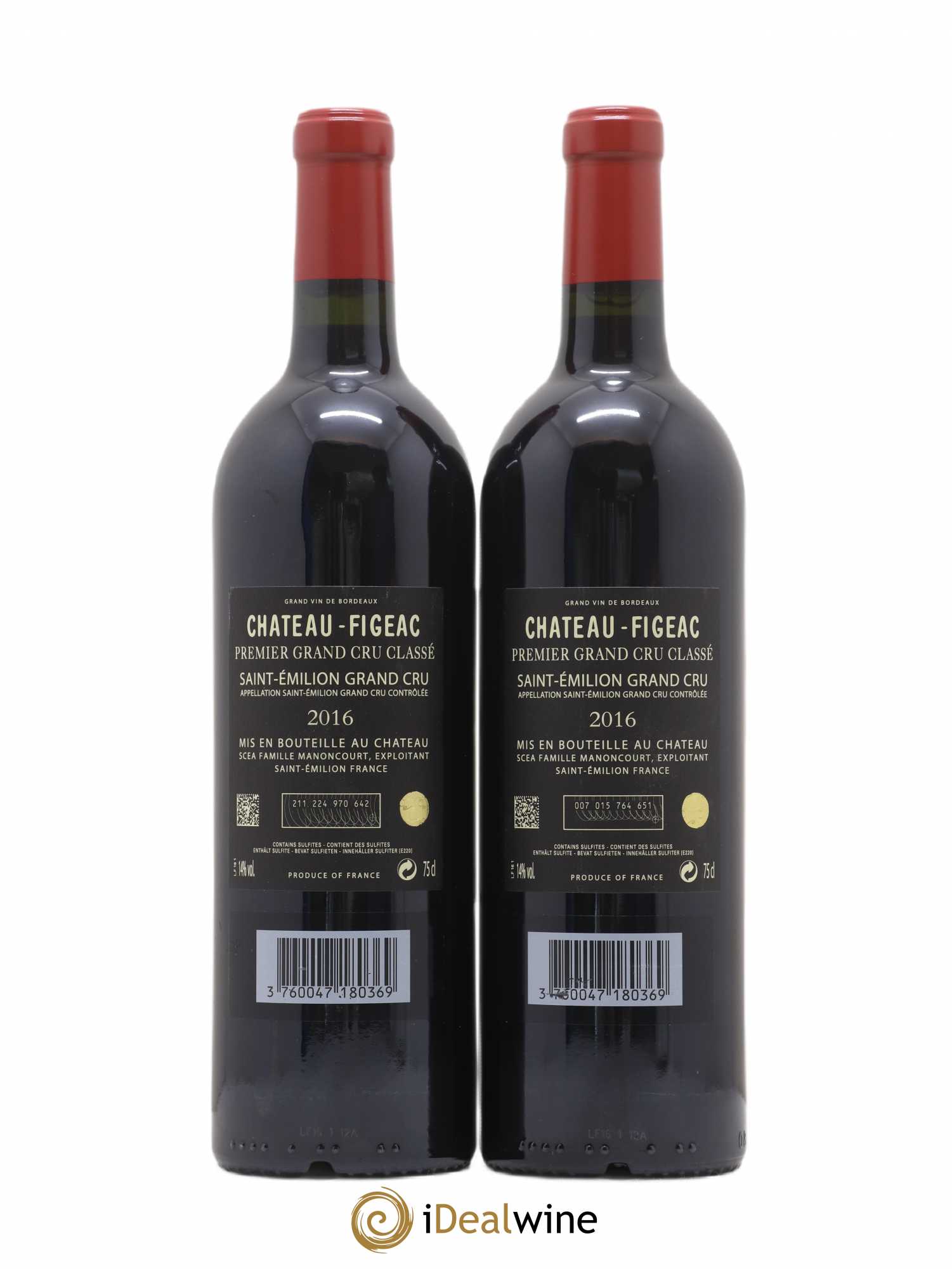 Château Figeac 1er Grand Cru Classé A 2016 - Lot de 2 bouteilles - 1