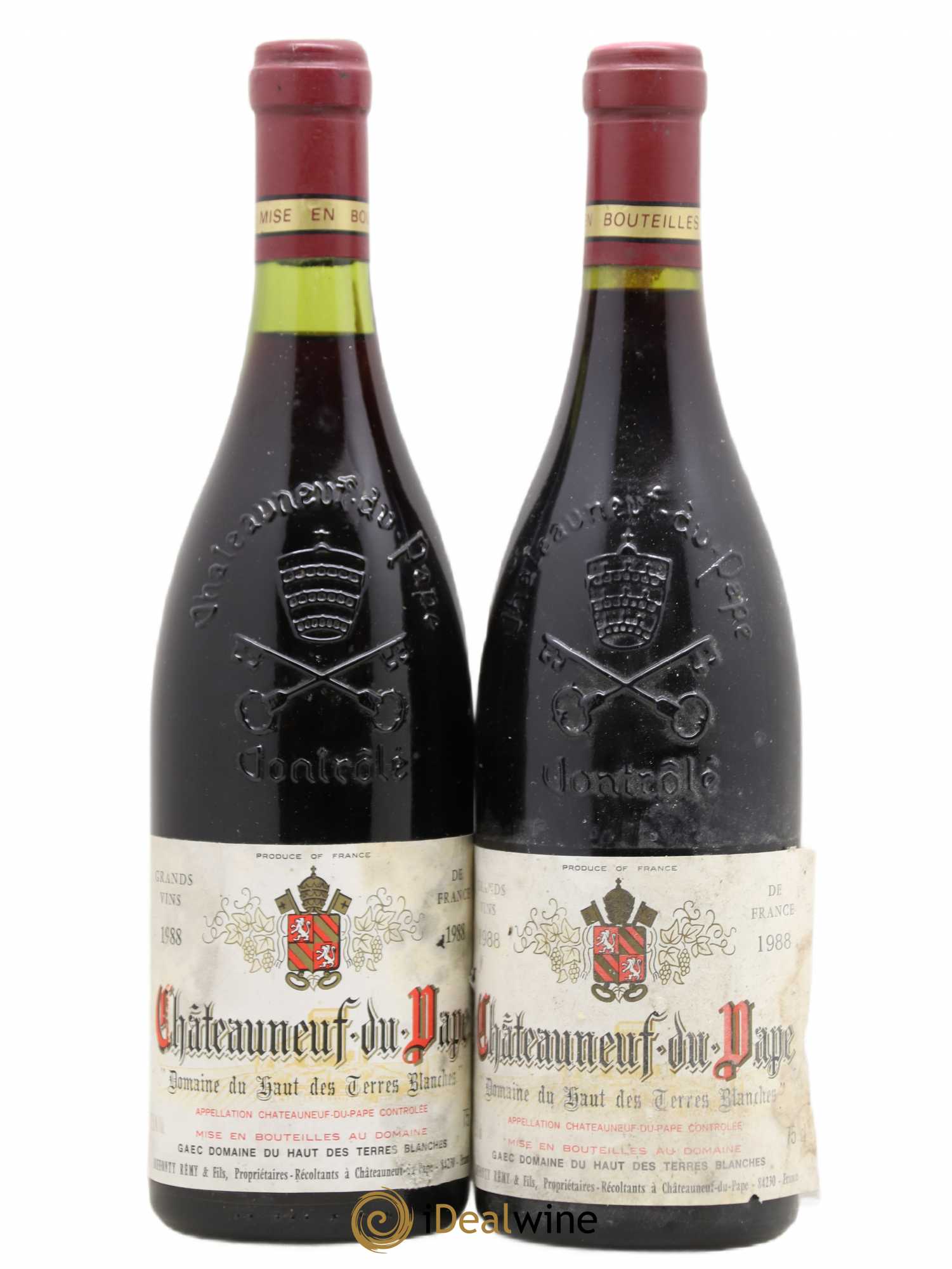 Châteauneuf-du-Pape Domaine du Haut des Terres Blanches 1988 - Lot de 2 bouteilles - 0