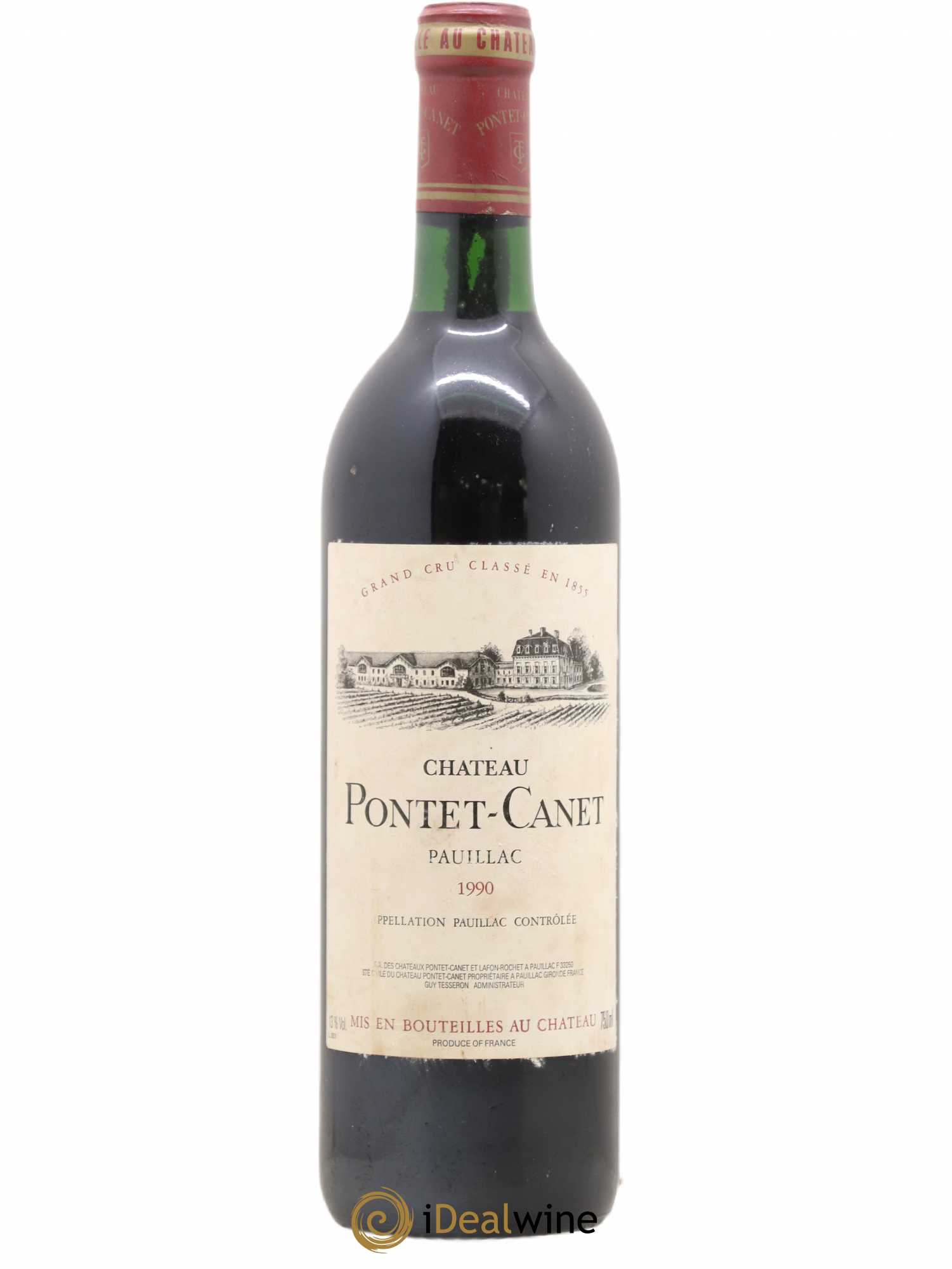 Château Pontet Canet 5ème Grand Cru Classé 1990 - Lot de 1 bouteille - 0