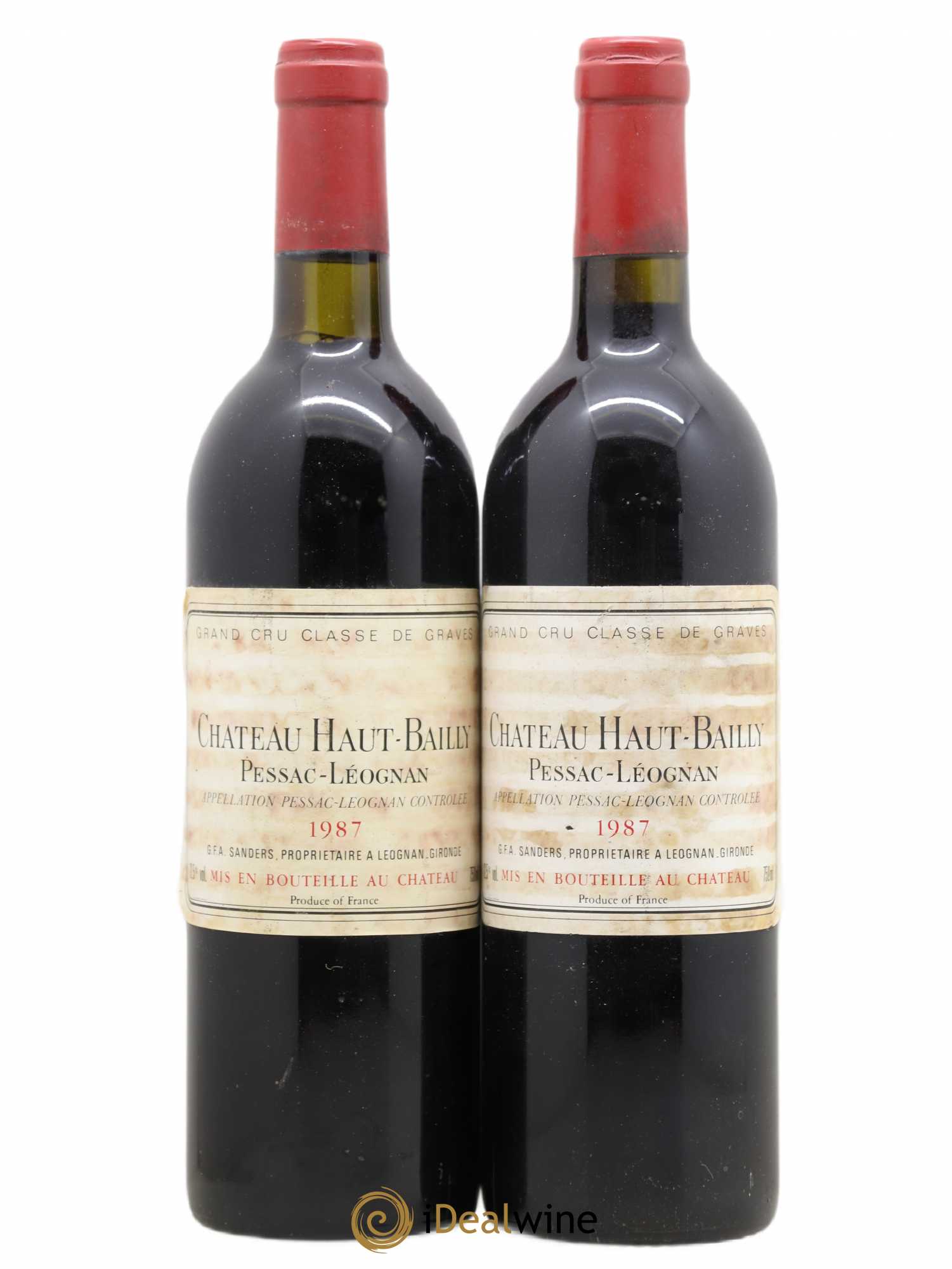 Château Haut-Bailly Cru Classé de Graves 1987 - Lot de 2 bouteilles - 0