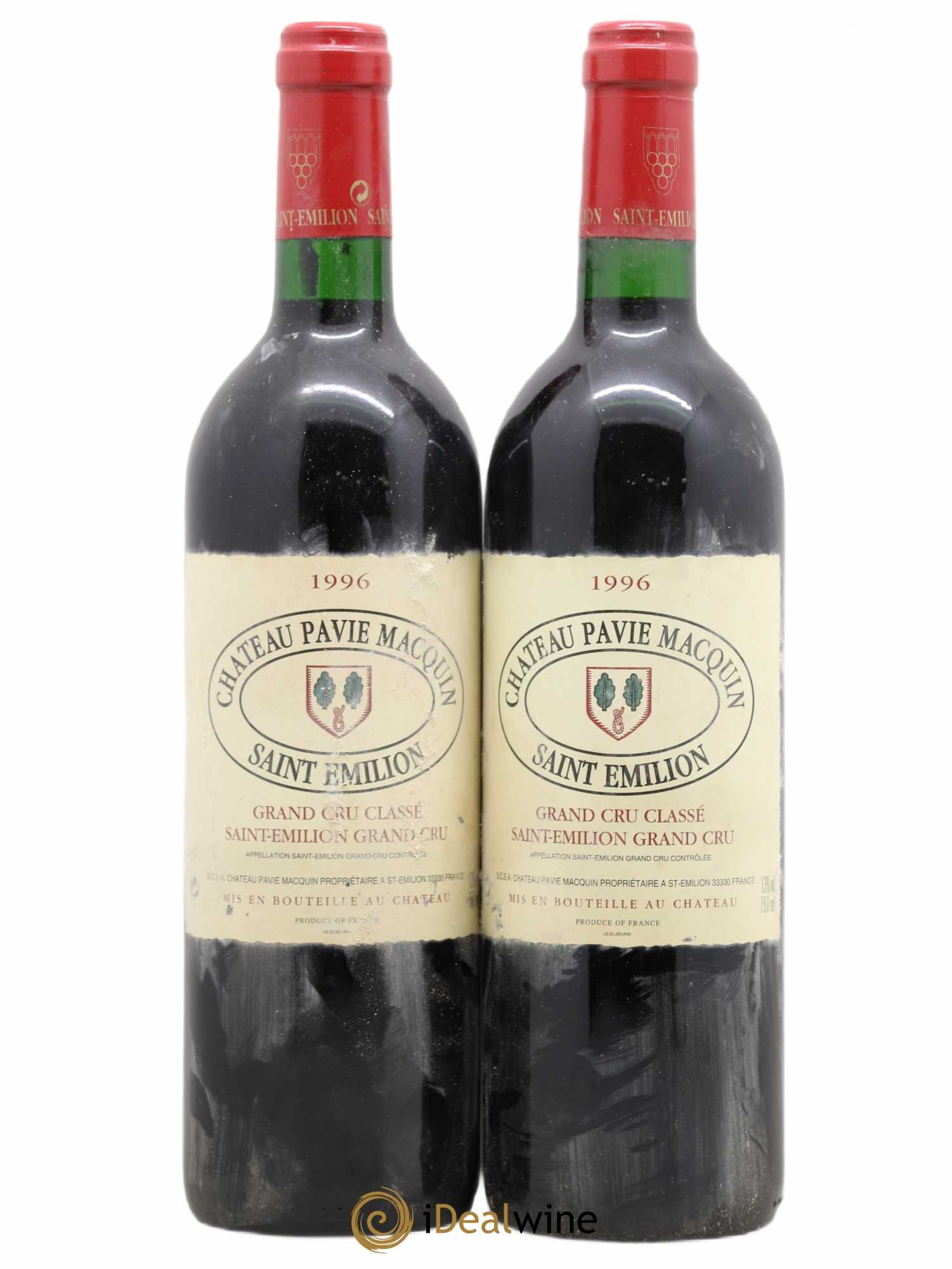 Château Pavie Macquin 1er Grand Cru Classé B 1996 - Lot de 2 bouteilles - 0