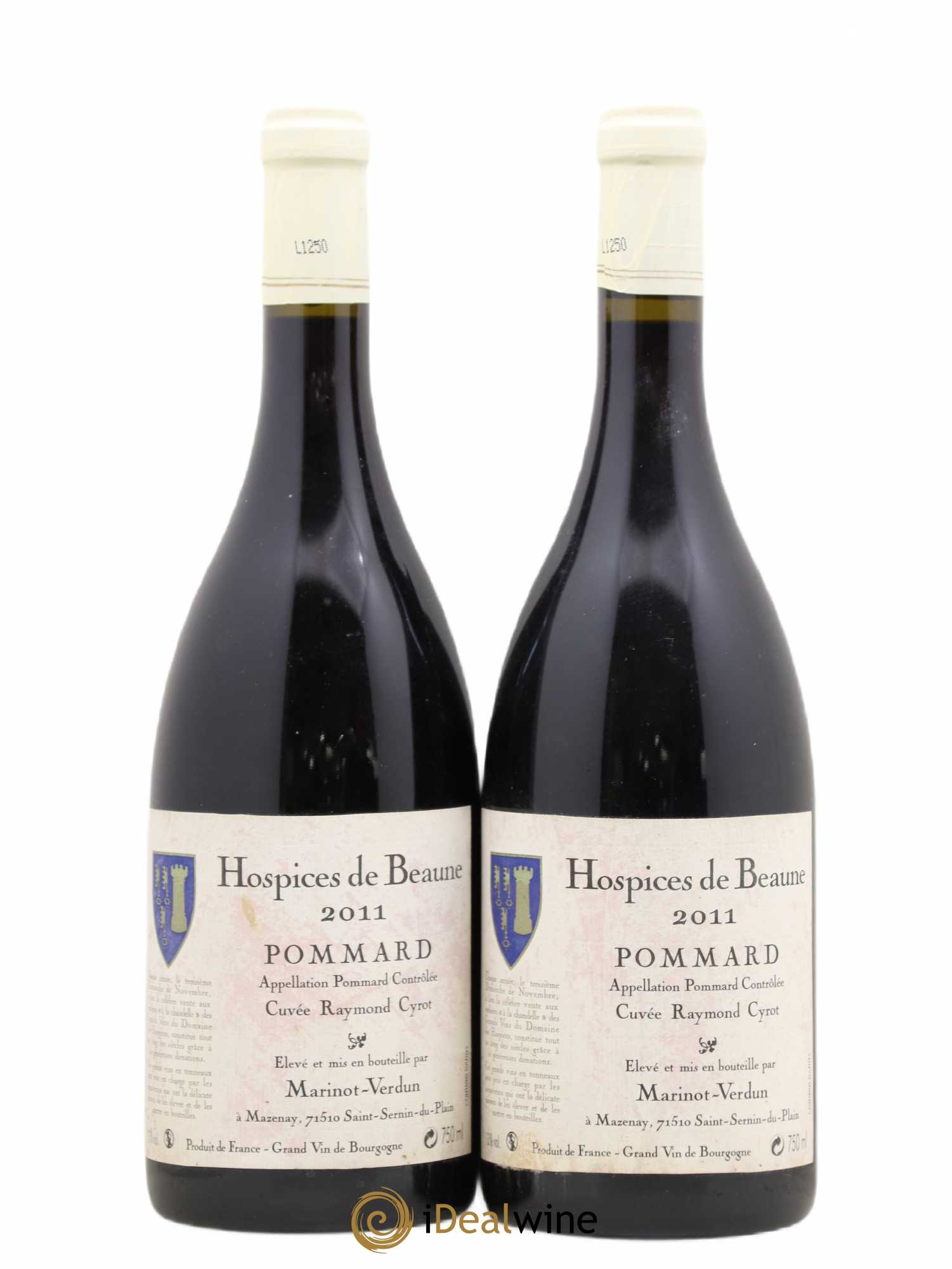 Pommard Hospices de Beaune Cuvée Raymond Cyrot Marinot Verdun 2011 - Posten von 2 Flaschen - 0