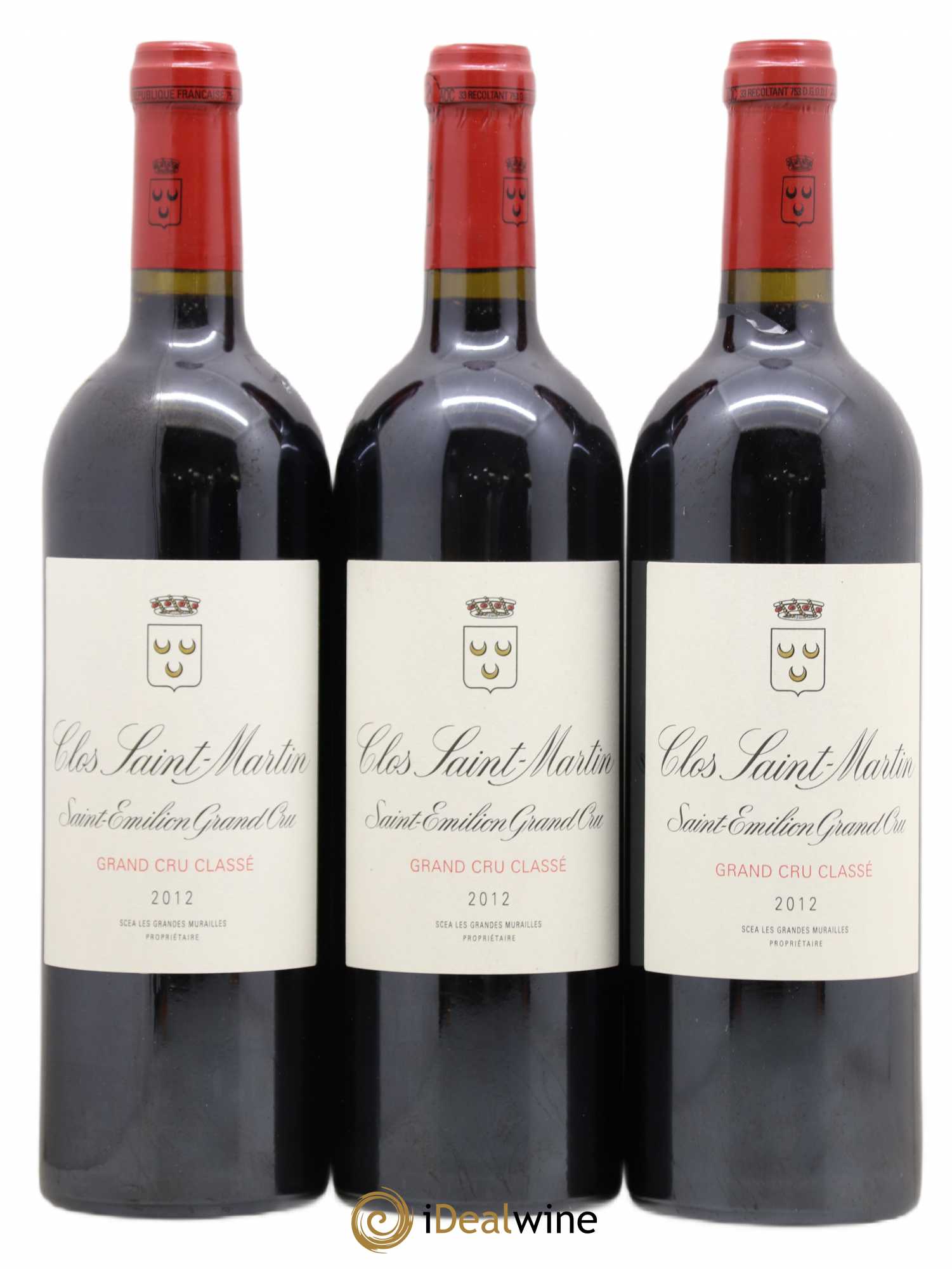 Clos Saint Martin Grand Cru Classé 2012 - Lot de 3 bouteilles - 0