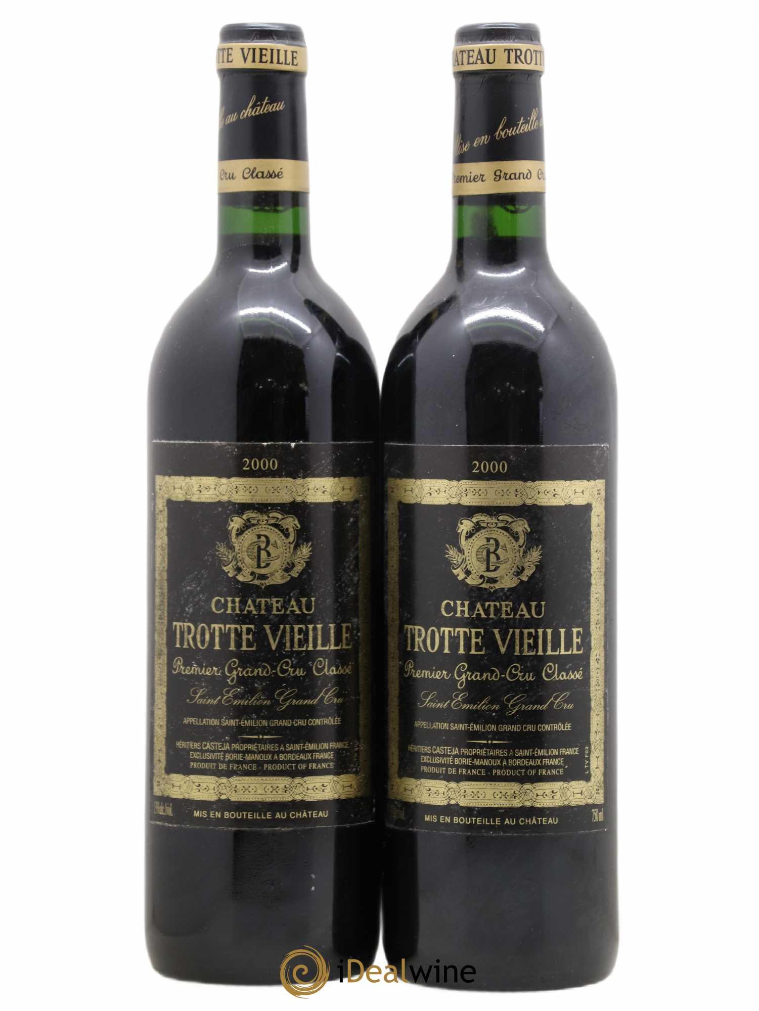Château Trotte Vieille 1er Grand Cru Classé B 2000 - Lot de 2 bouteilles - 0