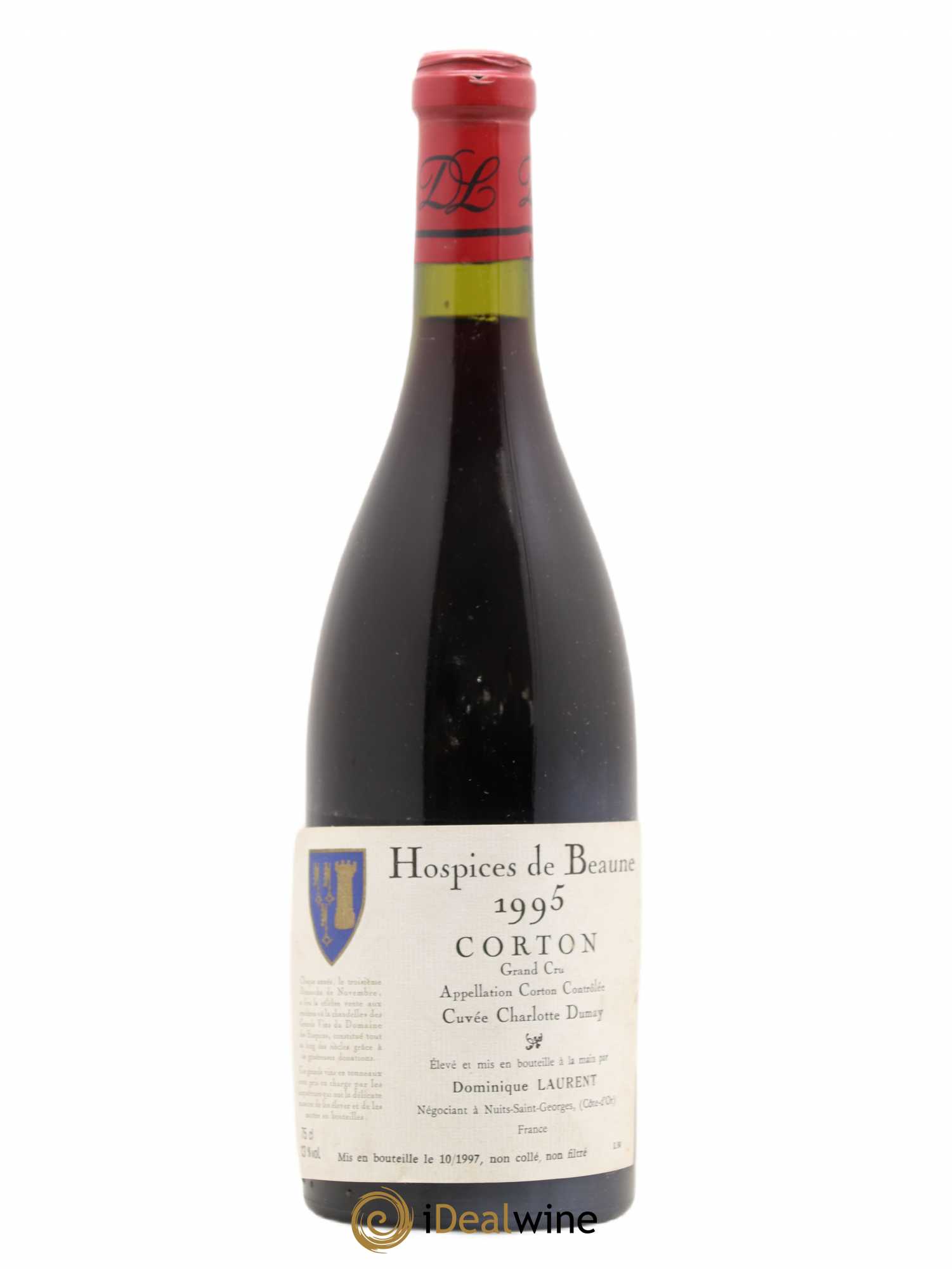 Corton Grand Cru Hospice de Beaune Cuvée Charlotte Dumay Dominique Laurent 1995 - Posten von 1 Flasche - 0