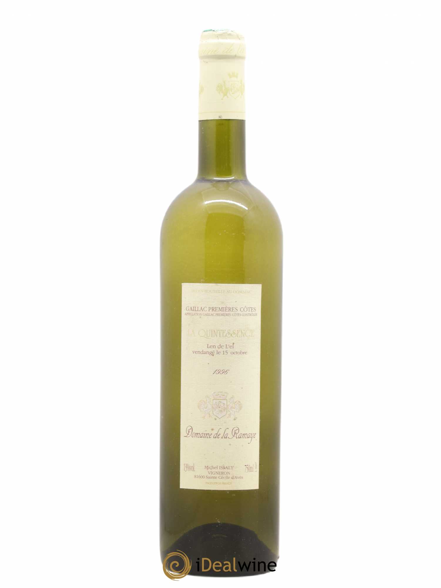 Gaillac Première Côtes Quintessence Domaine de la Ramaye 1996 - Posten von 1 Flasche - 0