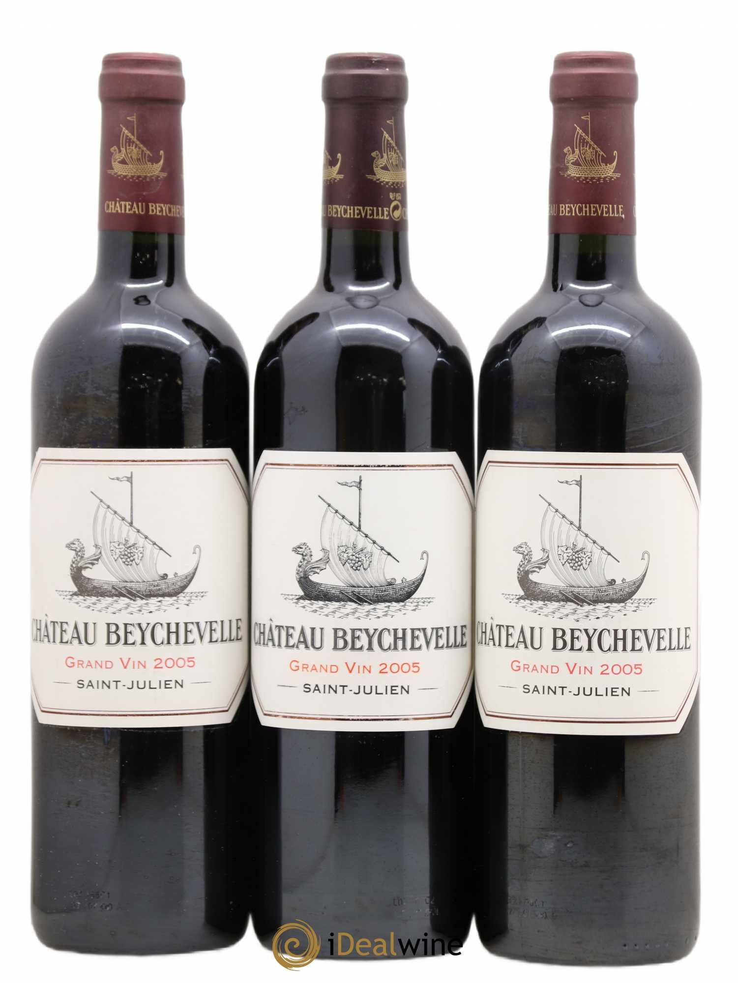 Château Beychevelle 4ème Grand Cru Classé 2005 - Lot de 3 bouteilles - 0