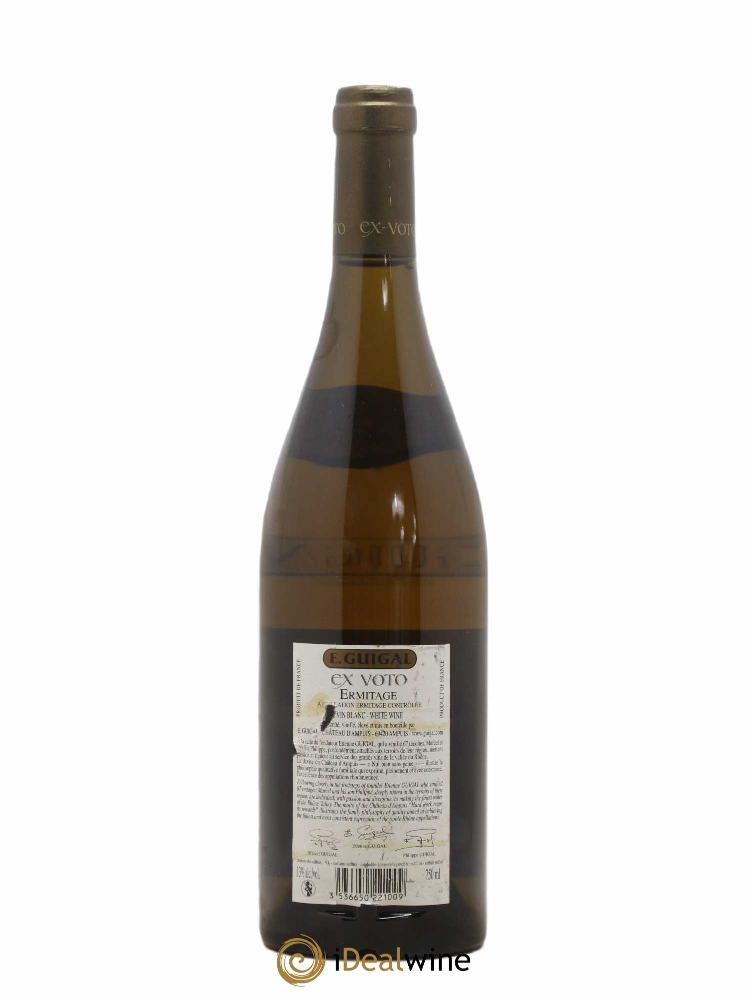 Ermitage Ex Voto Guigal 2010 - Lot de 1 bouteille - 1