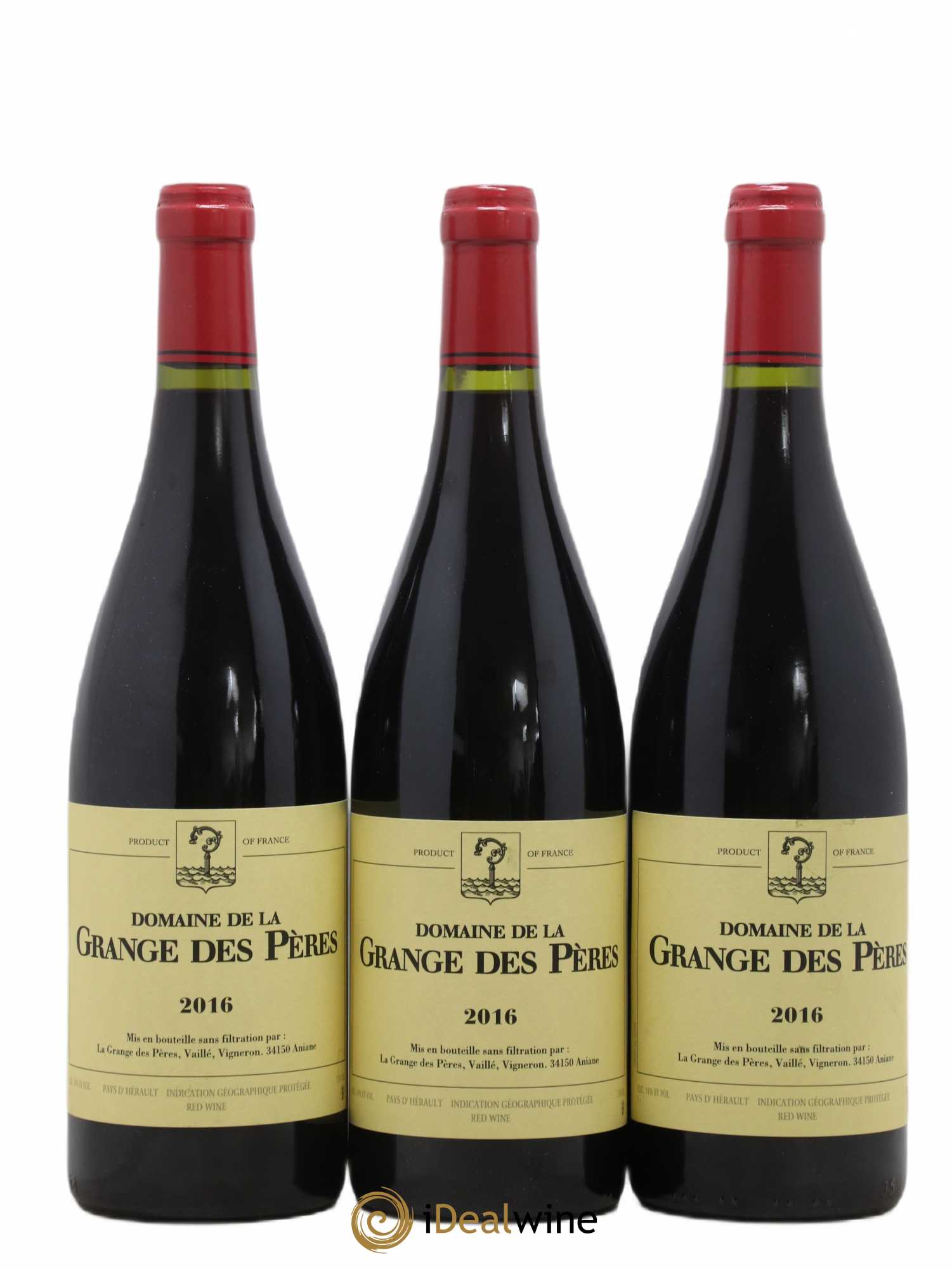 Pays d'Hérault Grange des Pères Laurent Vaillé 2016 - Lot de 3 bouteilles - 0