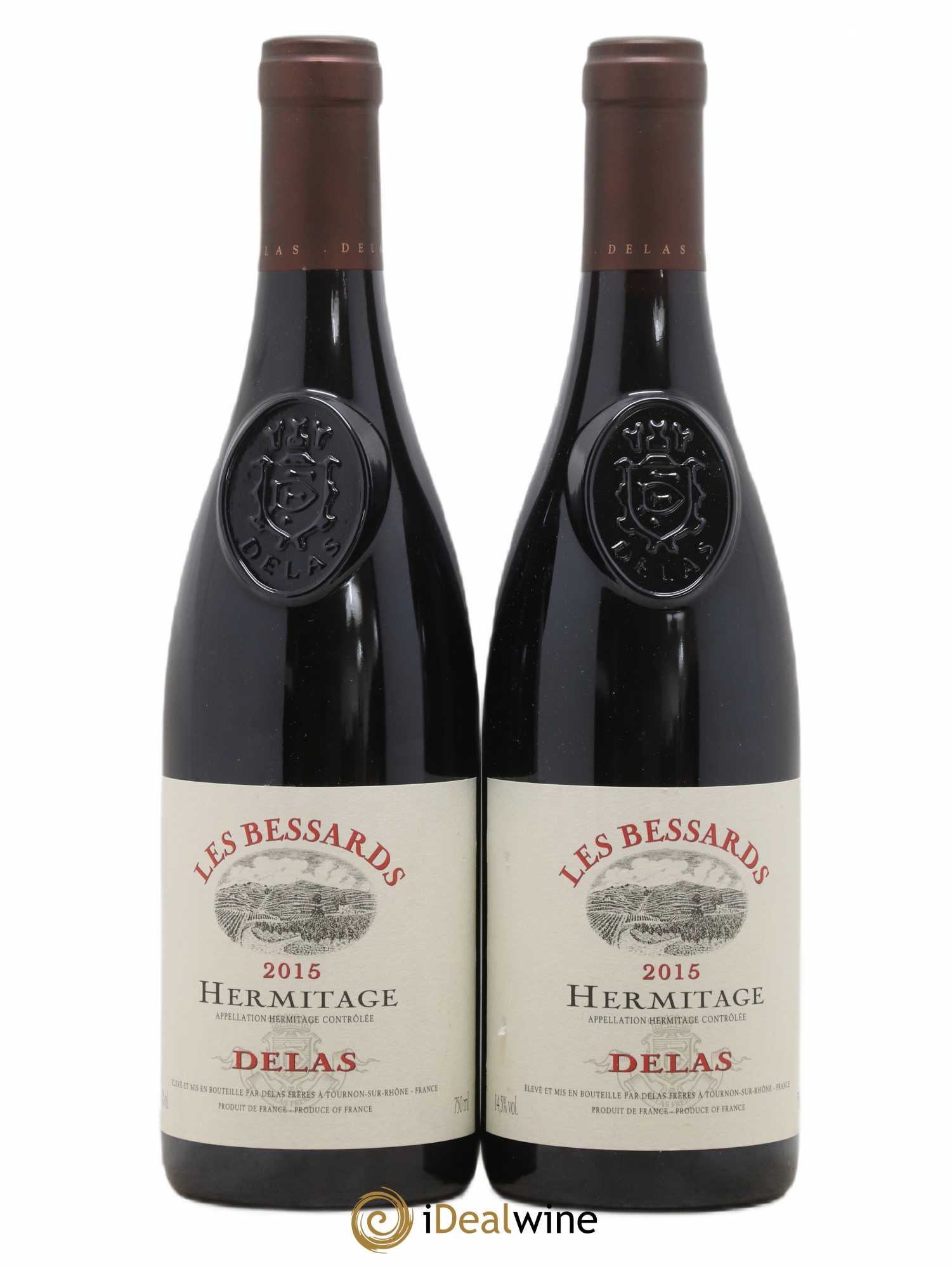 Hermitage Les Bessards Delas Frères 2015 - Lot de 2 bouteilles - 0