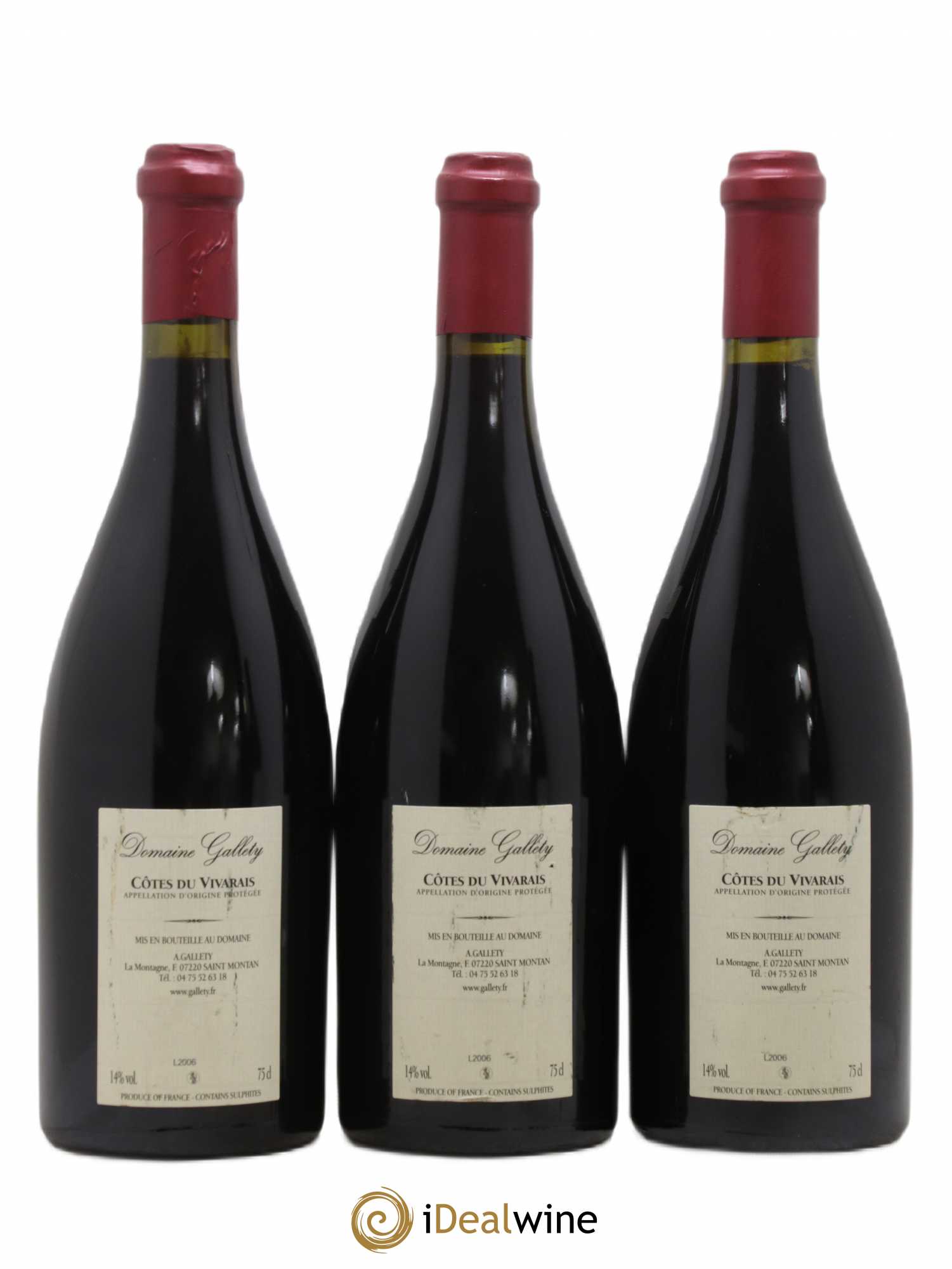 Côtes du Vivarais Clos Latin Gallety (Domaine) 2016 - Lot de 3 bouteilles - 1