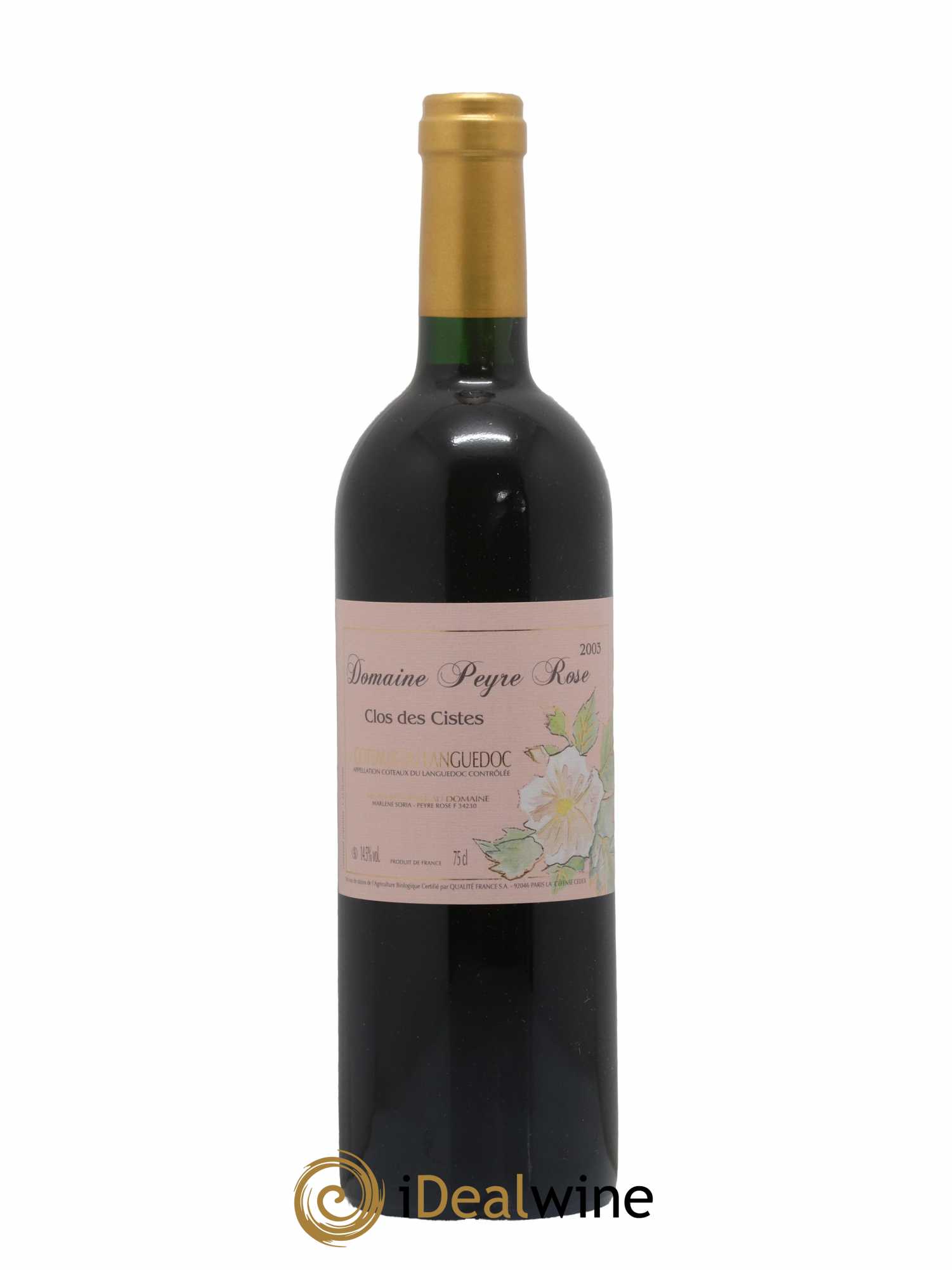 Vin de France (anciennement Coteaux du Languedoc) Domaine Peyre Rose Les Cistes Marlène Soria 2003 - Lot de 1 bouteille - 0