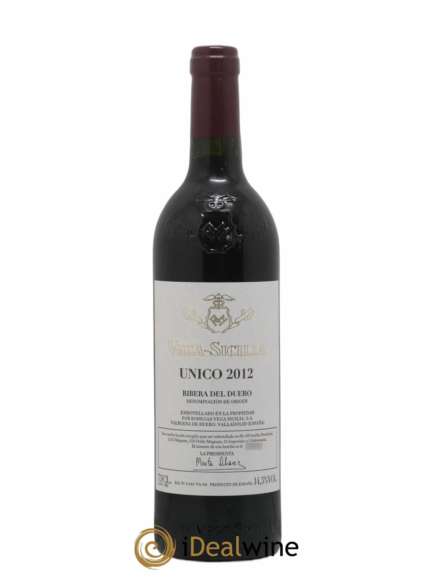 Ribera Del Duero DO Vega Sicilia Unico Famille Alvarez 2012 - Lot de 1 bouteille - 0