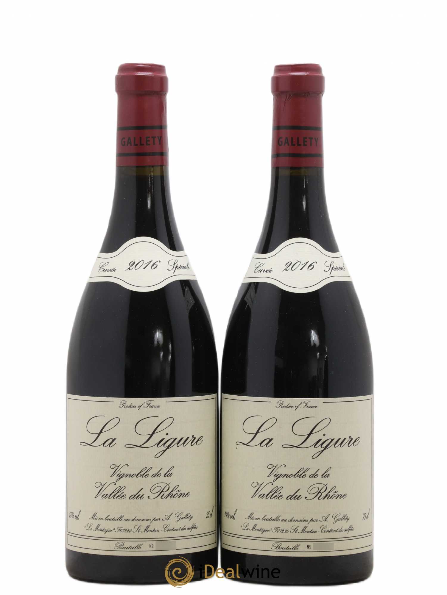Côtes du Vivarais La Ligure Gallety (Domaine) 2016 - Lot of 2 bottles - 0