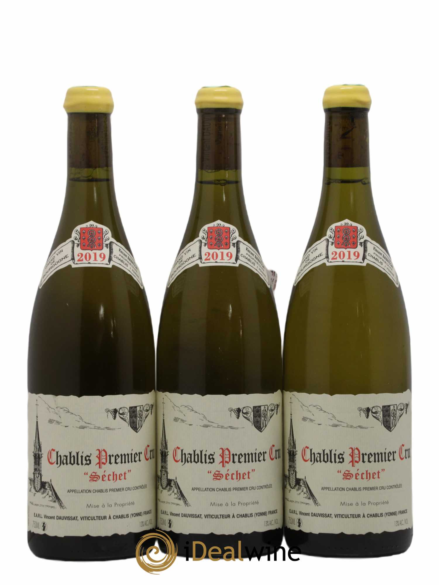 Chablis 1er Cru Séchet Vincent Dauvissat (Domaine) 2019 - Lot de 3 bouteilles - 0