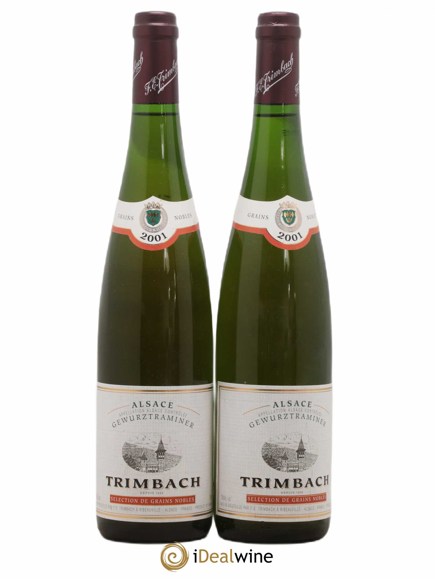 Alsace Gewurztraminer Sélection de Grains Nobles Trimbach (Domaine) 2001 - Lotto di 2 bottiglie - 0
